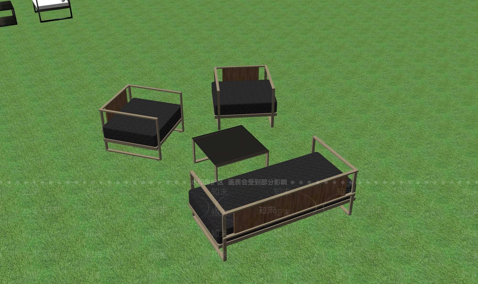 现代户外桌椅SU模型下载【ID:1191742215】