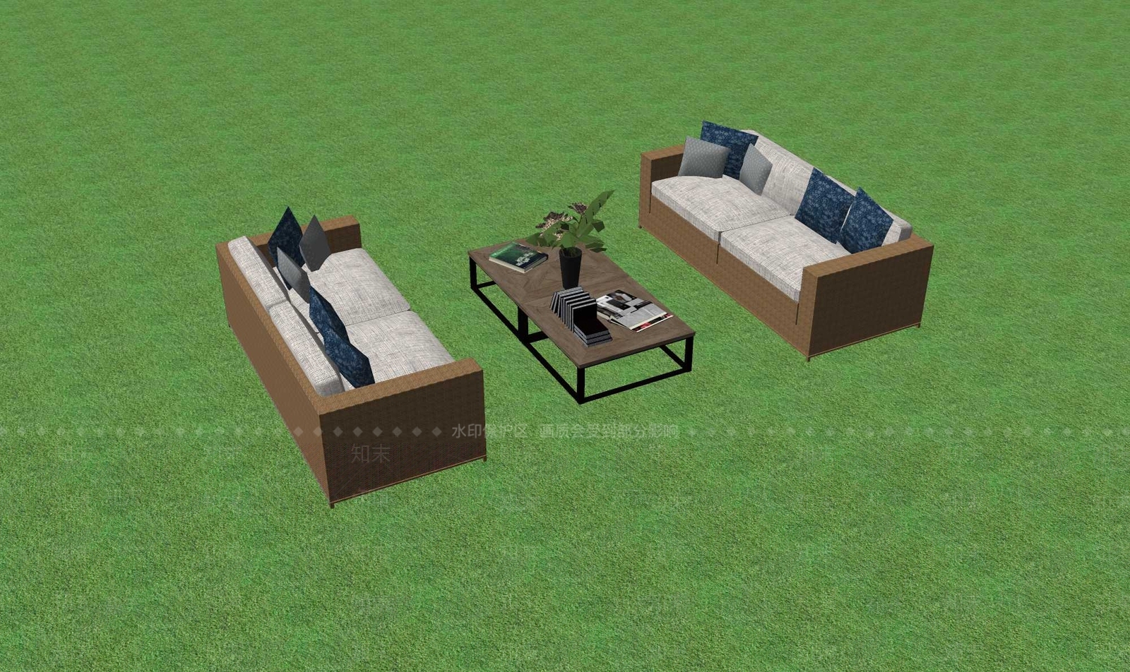 现代户外桌椅SU模型下载【ID:1191742524】