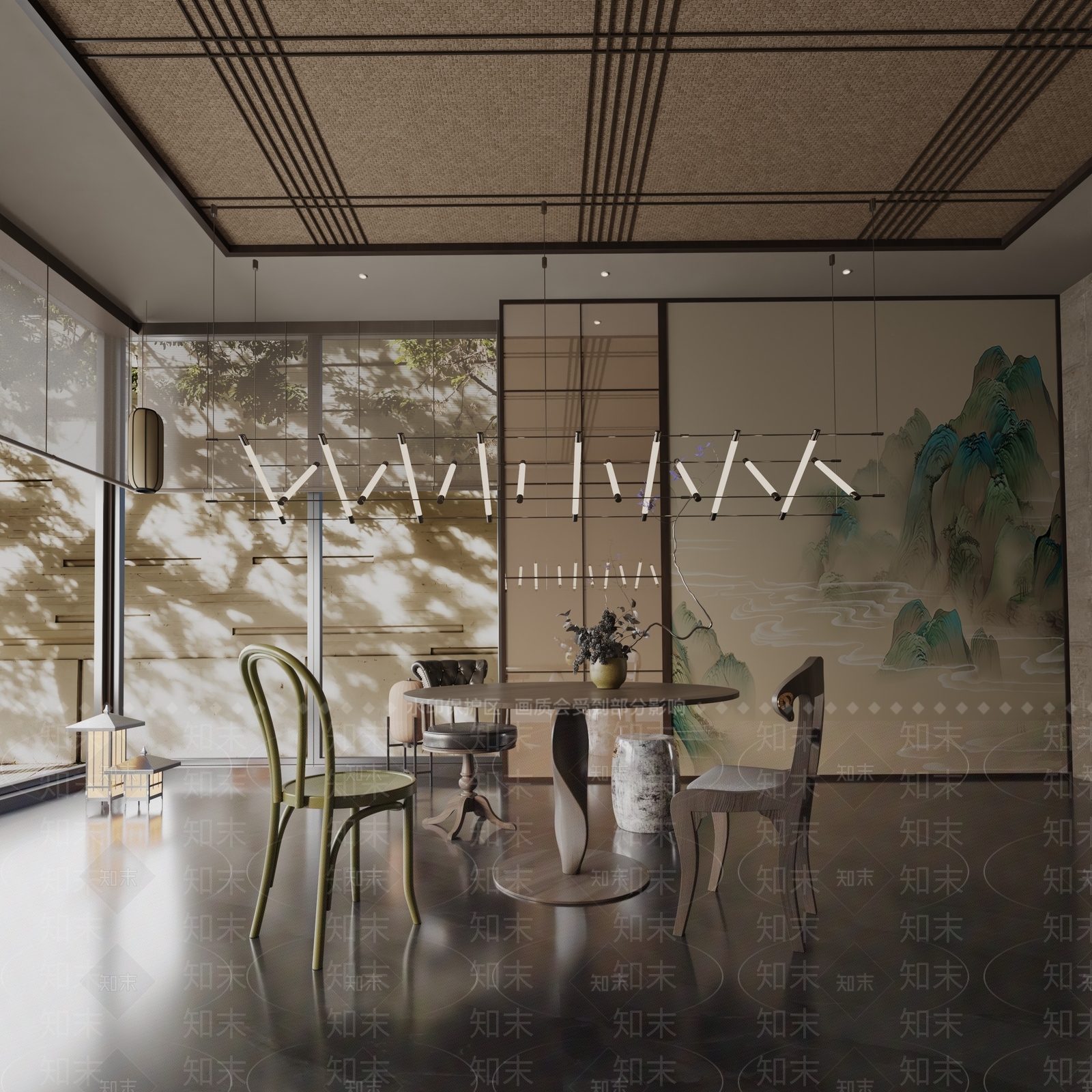 现代餐桌3D模型下载【ID:1191742765】