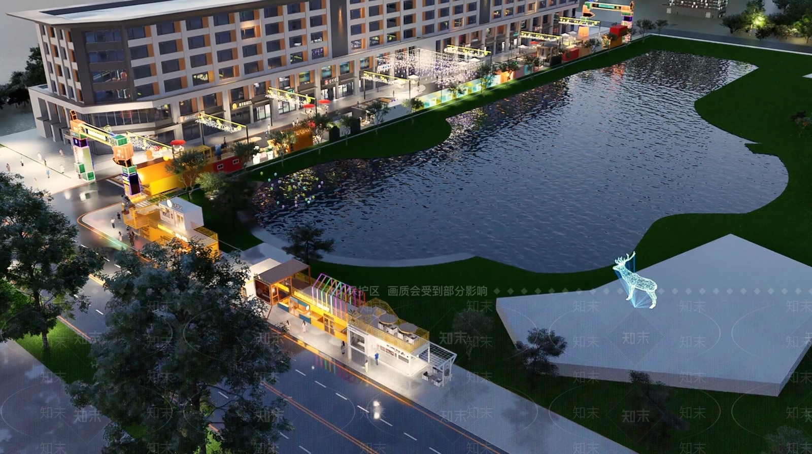 现代商业街SU模型下载【ID:1191743001】
