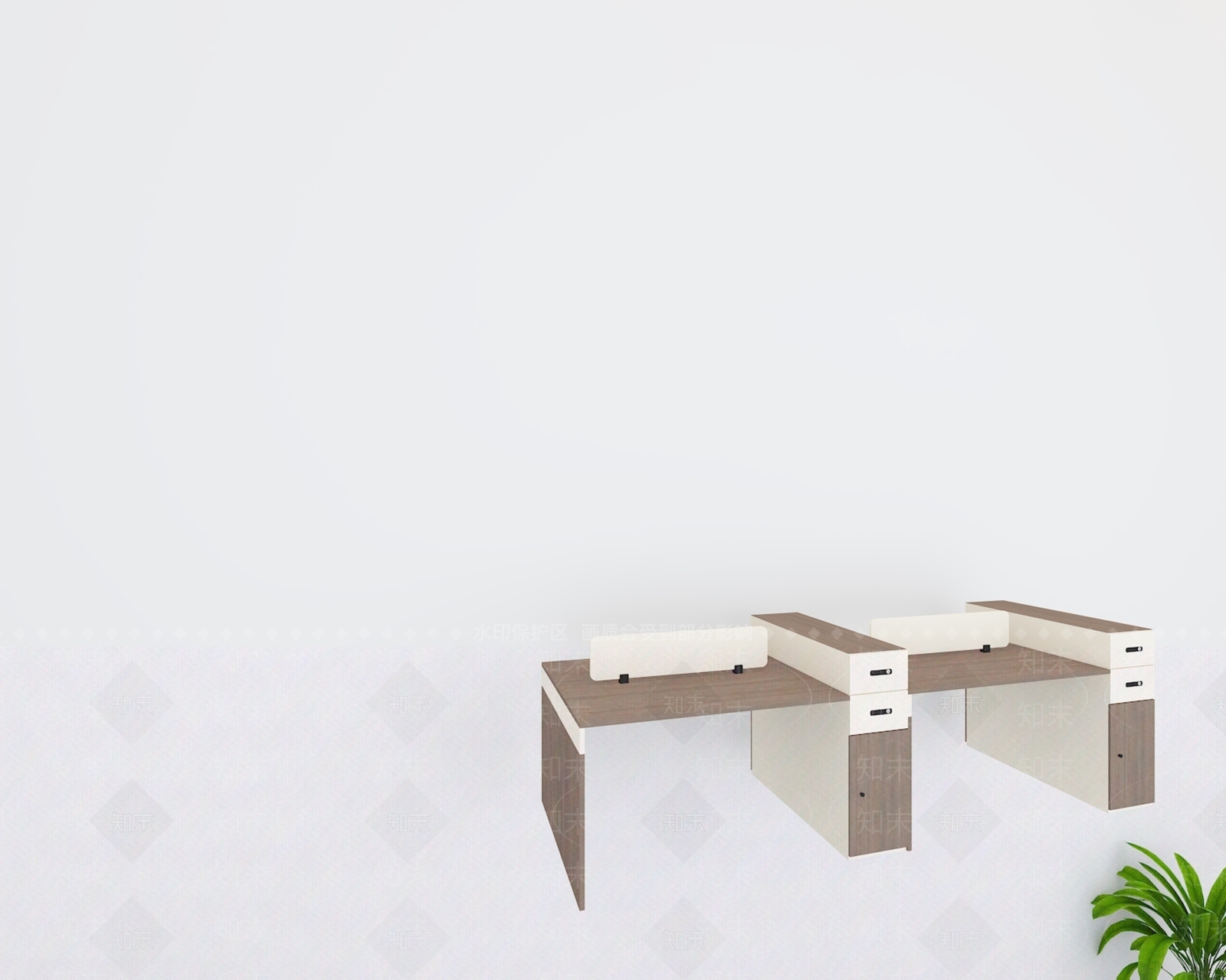现代办公桌3D模型下载【ID:1191742977】