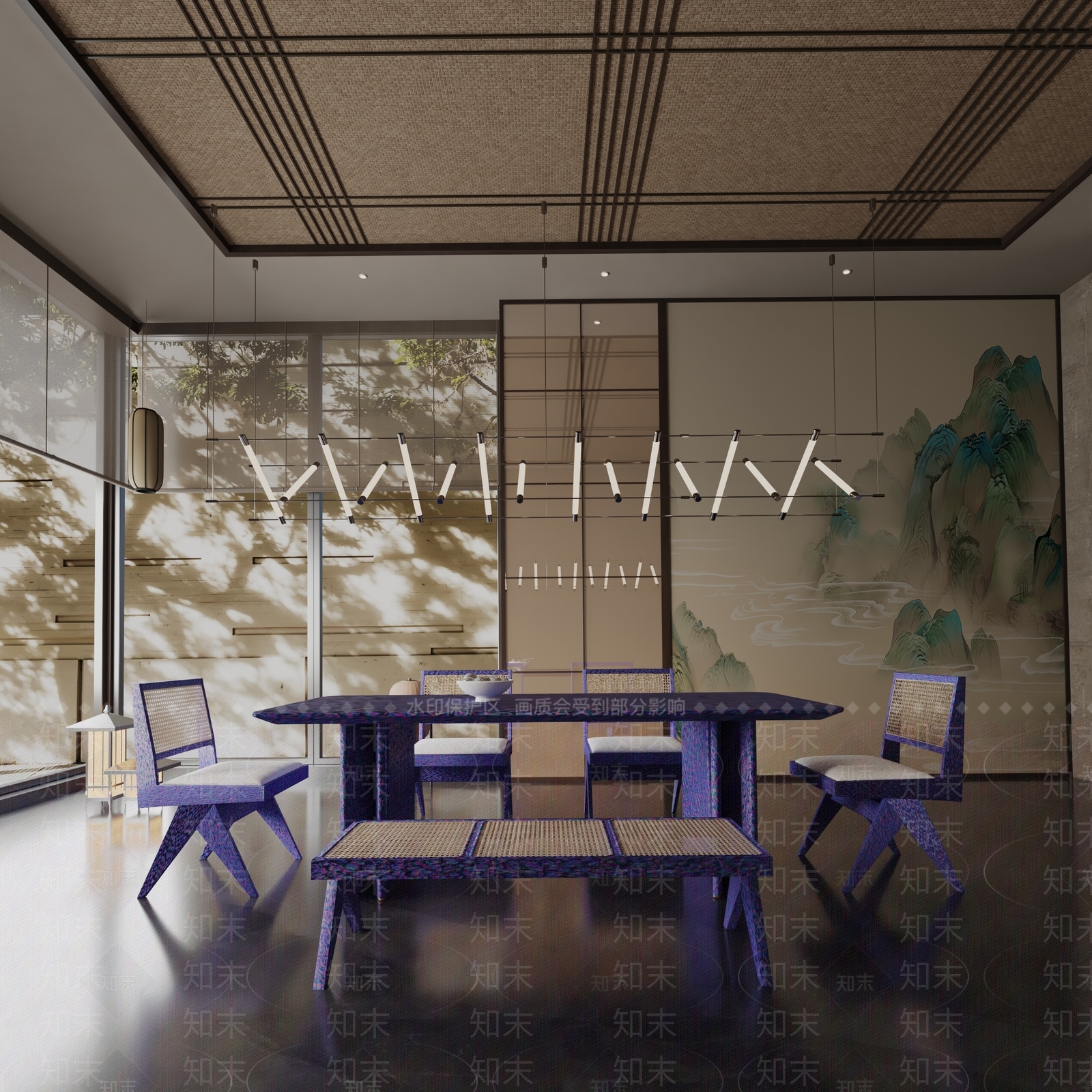 现代餐桌3D模型下载【ID:1191743705】
