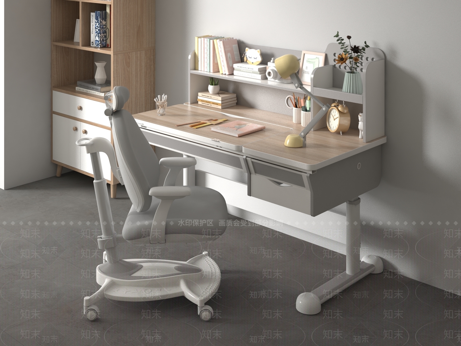 儿童桌椅SU模型下载【ID:1191743718】