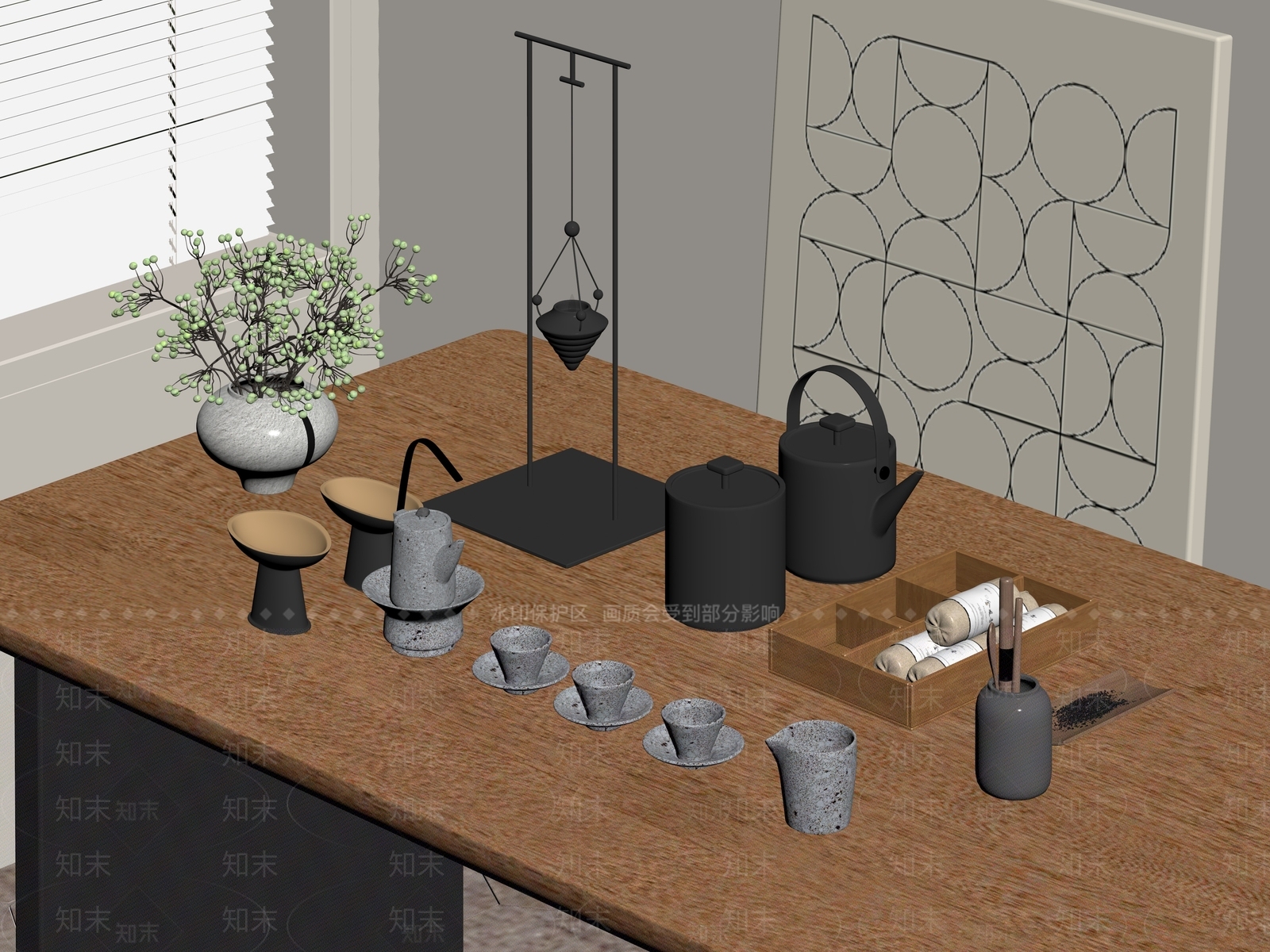 茶具SU模型下载【ID:1191744429】