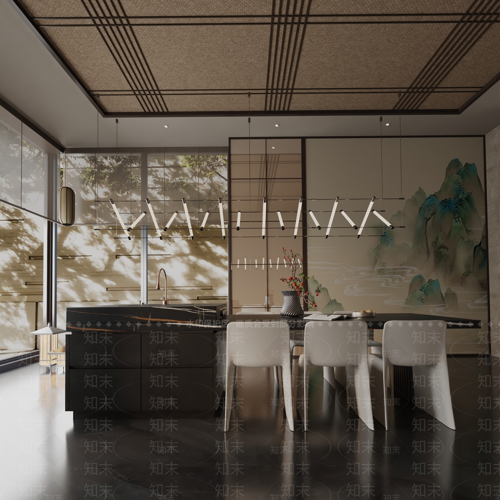 现代餐桌3D模型下载【ID:1191744878】