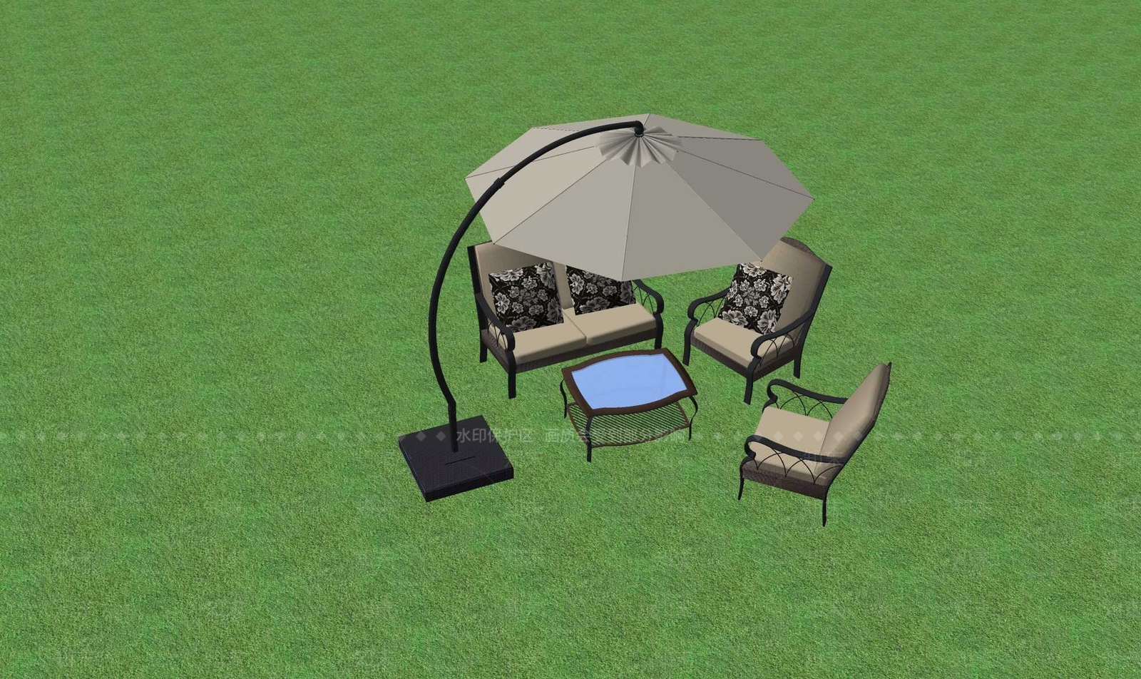 现代休闲桌椅SU模型下载【ID:1191745269】