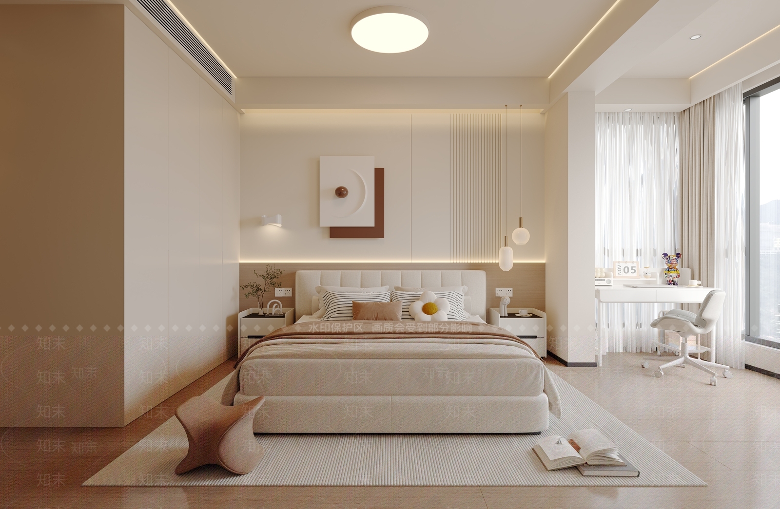 现代酒店客房3D模型下载【ID:1215104133】