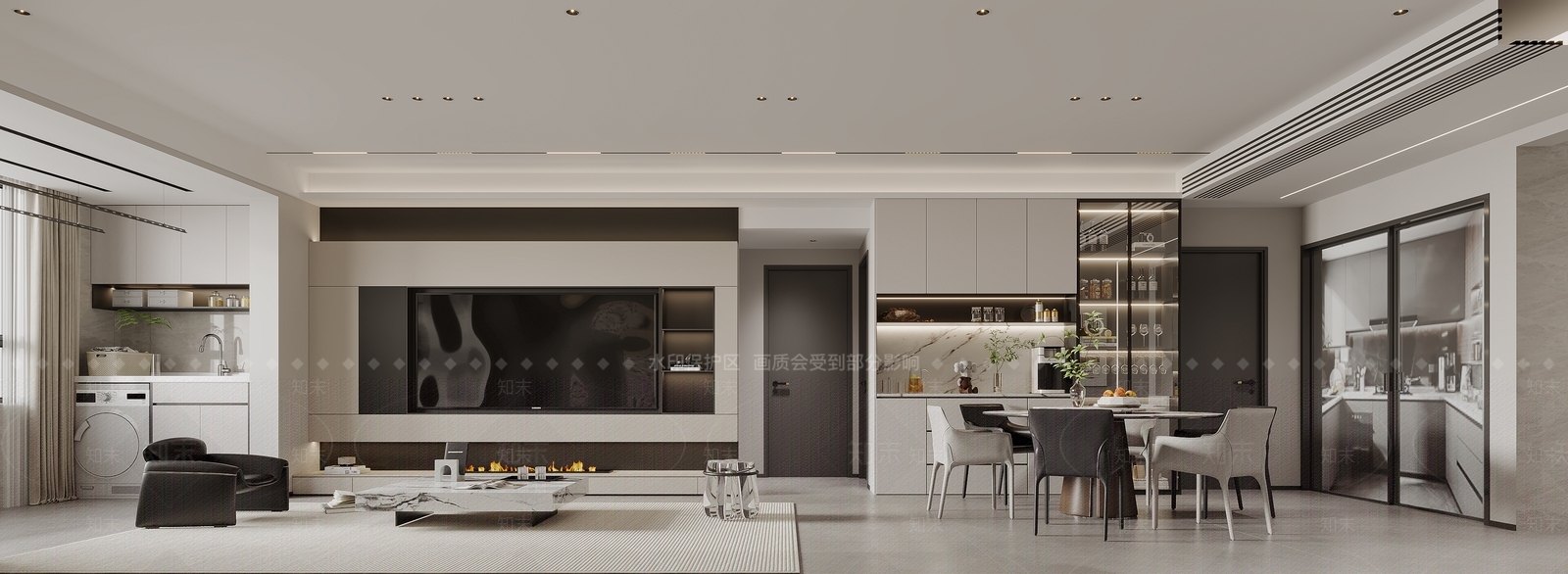 现代家居客厅3D模型下载【ID:1191747864】