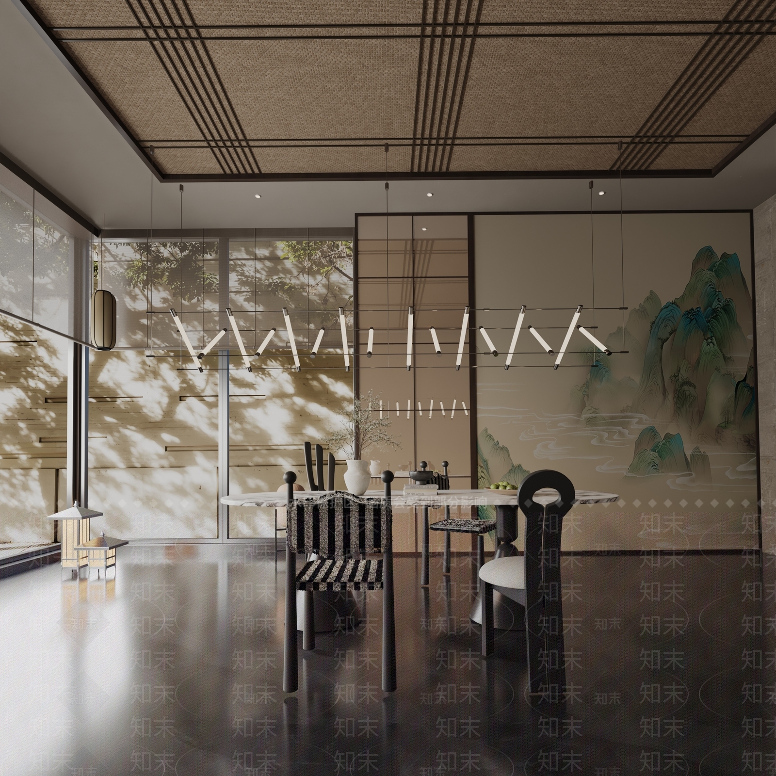 现代餐桌3D模型下载【ID:1191747145】