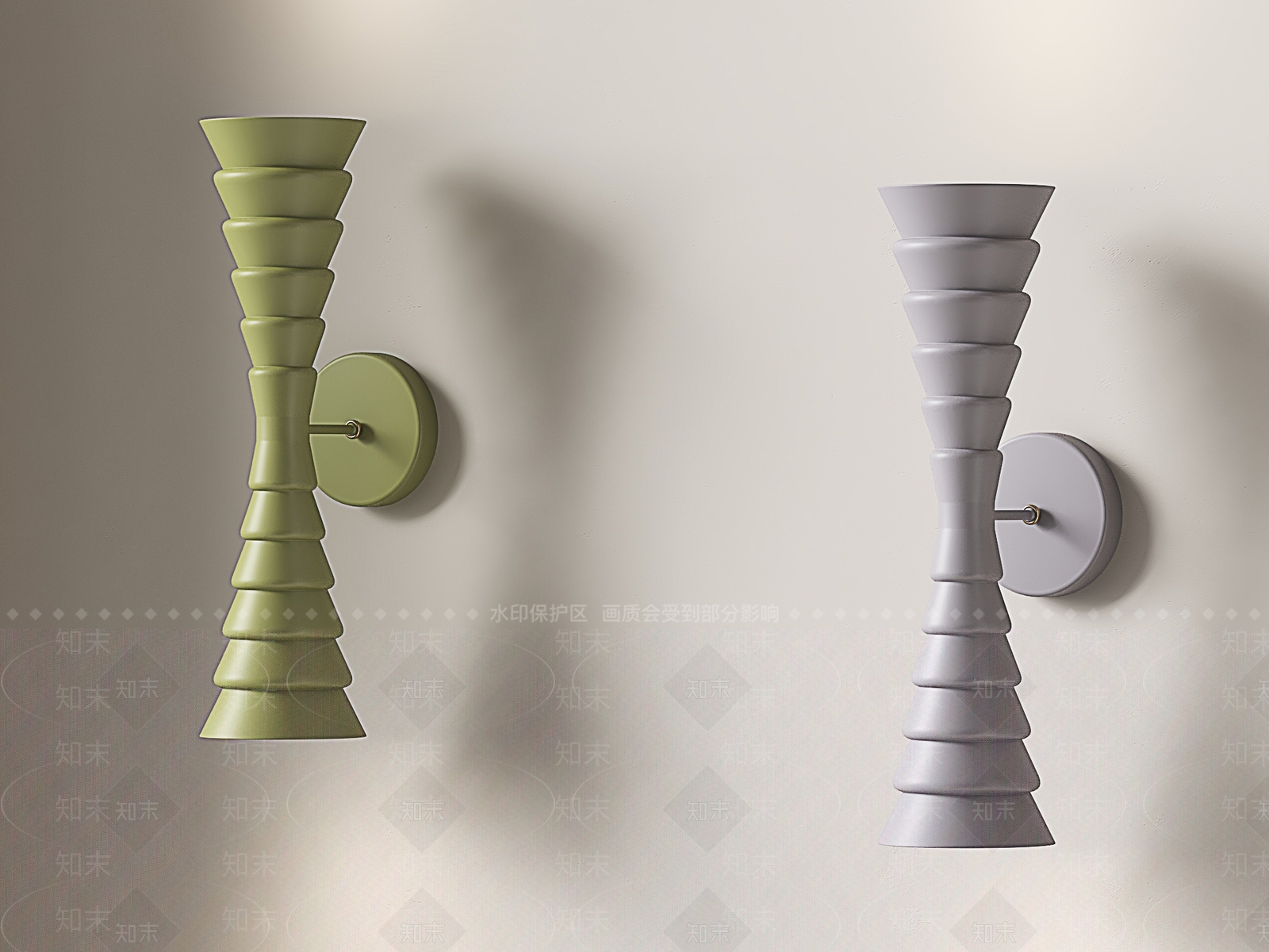 现代奶油壁灯3D模型下载【ID:1191747307】