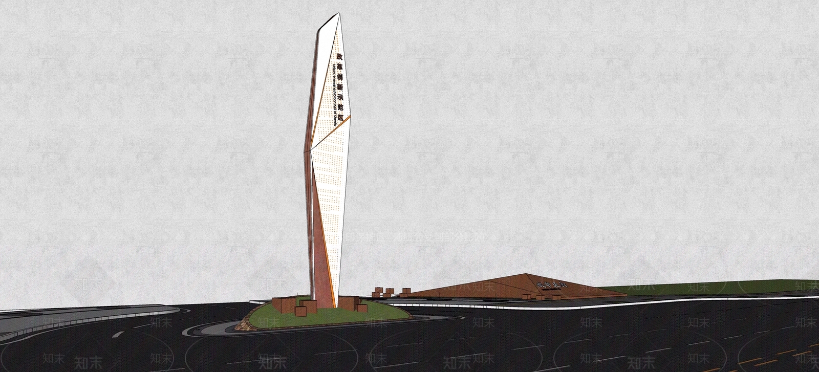 现代工业景观柱SU模型下载【ID:1191747599】