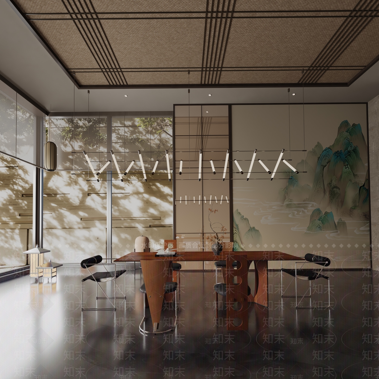 现代餐桌3D模型下载【ID:1191749340】