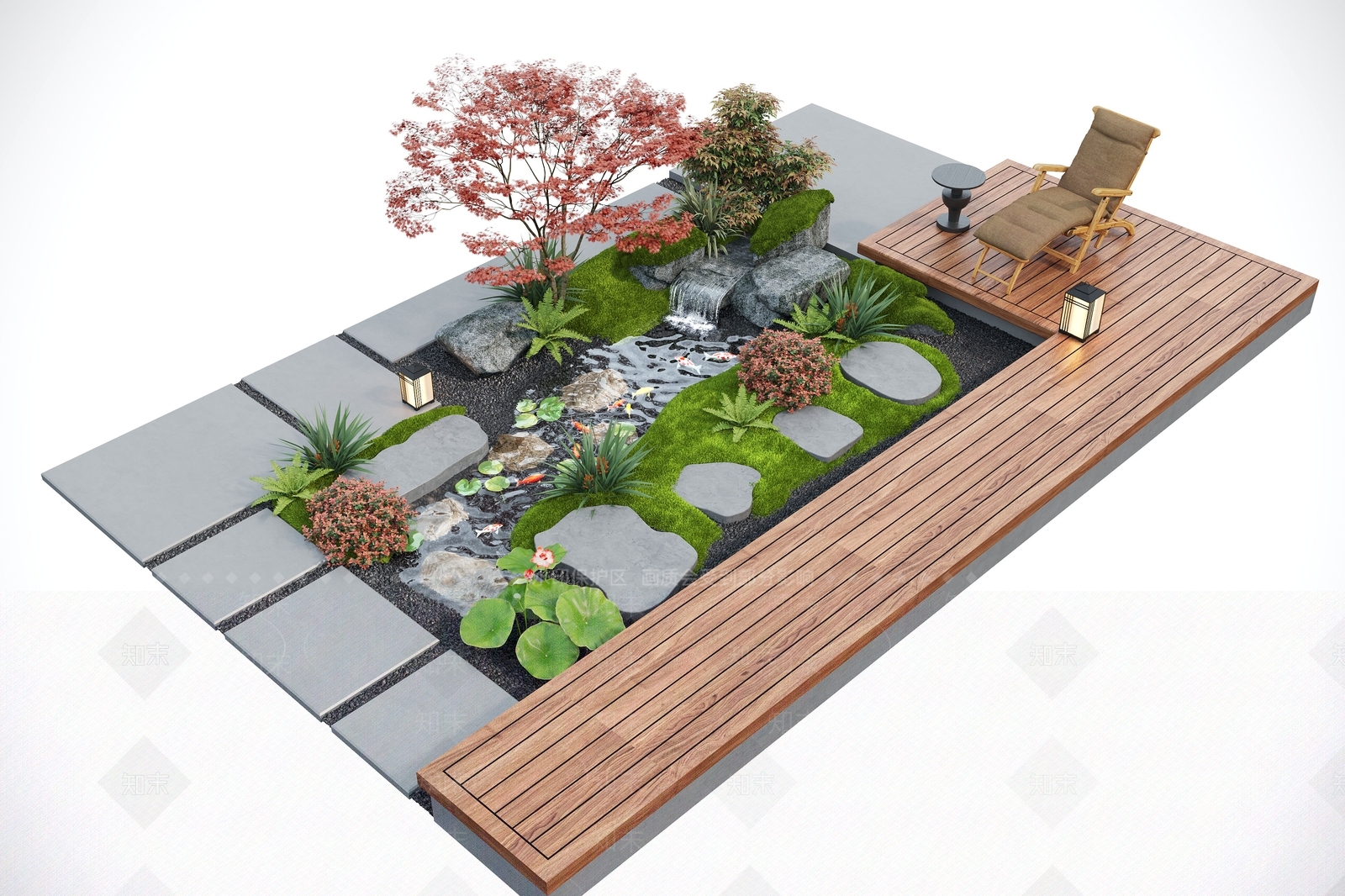 现代庭院3D模型下载【ID:1191749338】