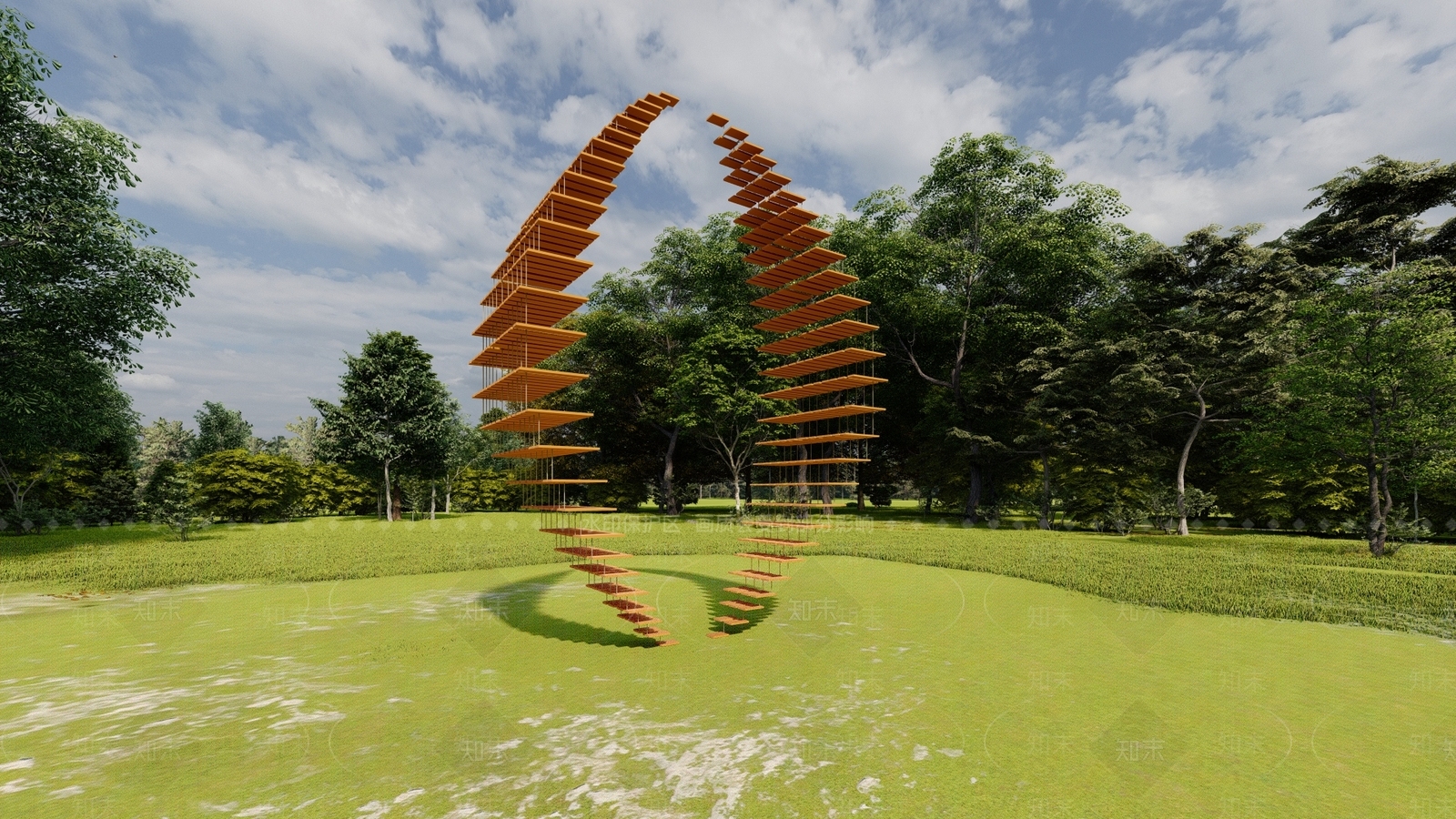 现代雕塑小品SU模型下载【ID:1191750260】