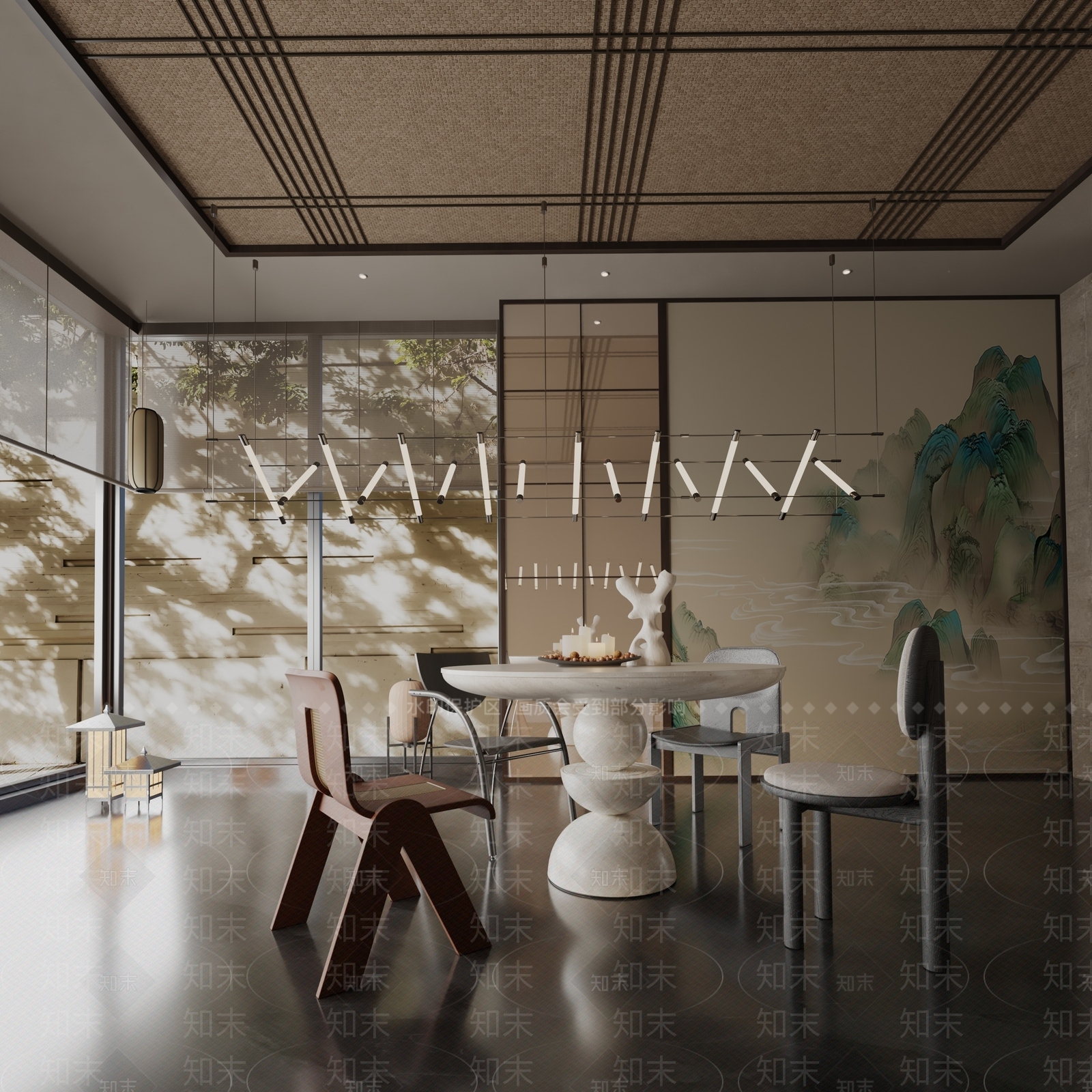 现代餐桌3D模型下载【ID:1191750419】
