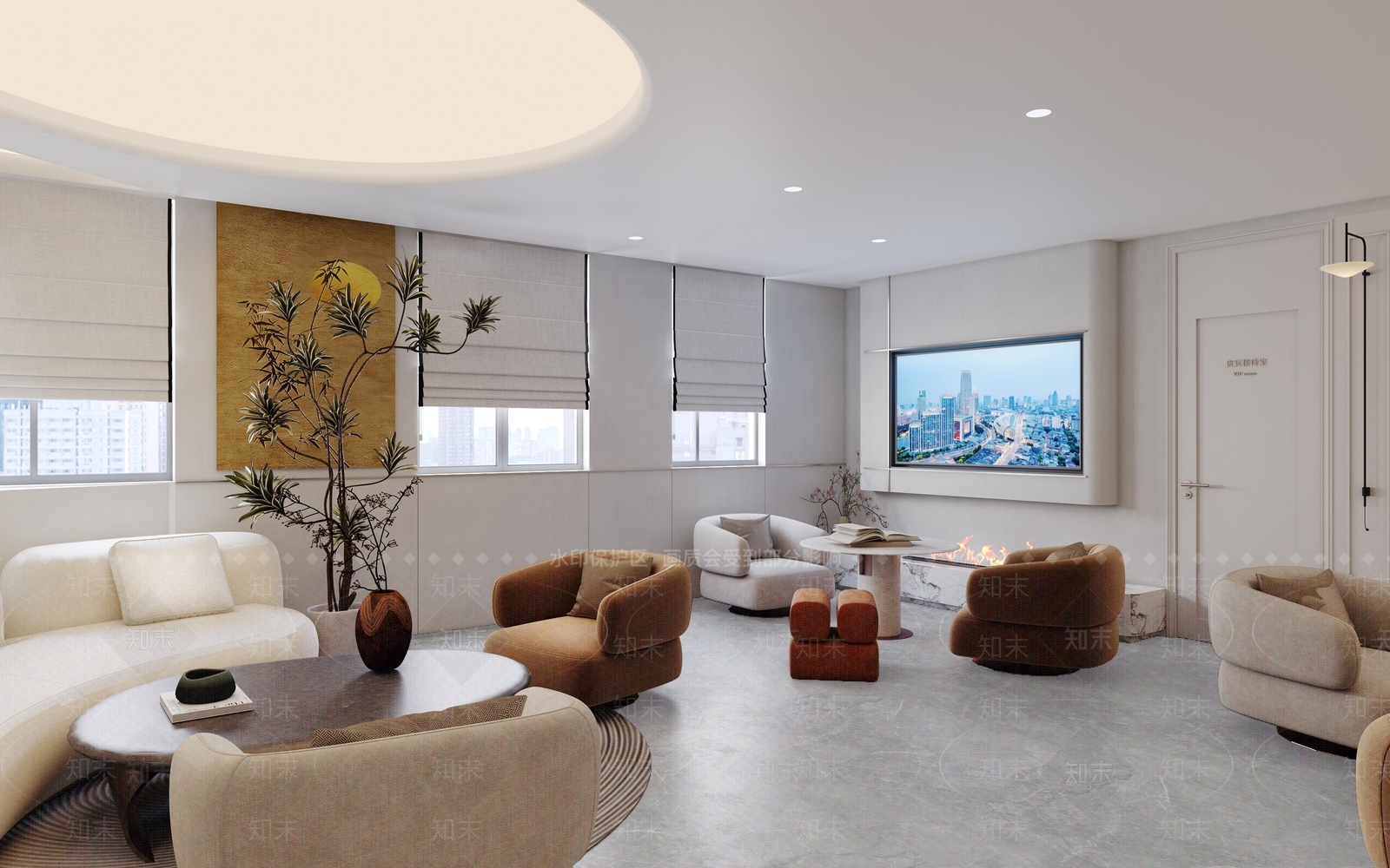 现代法式其他公共空间3D模型下载【ID:1191752692】