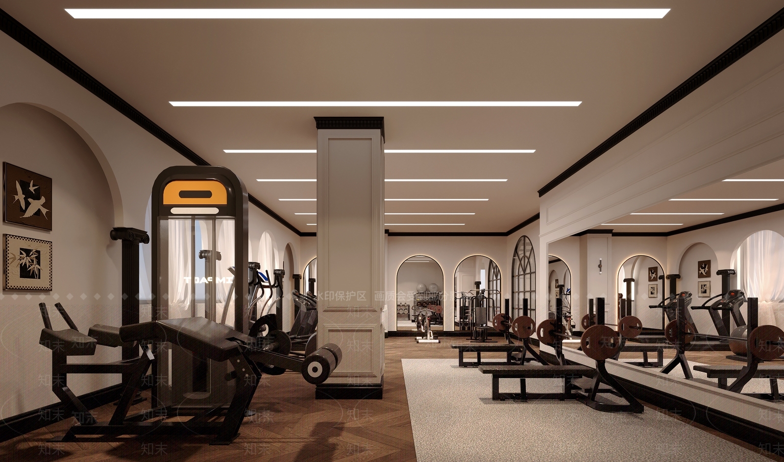 法式健身房3D模型下载【ID:1191755142】