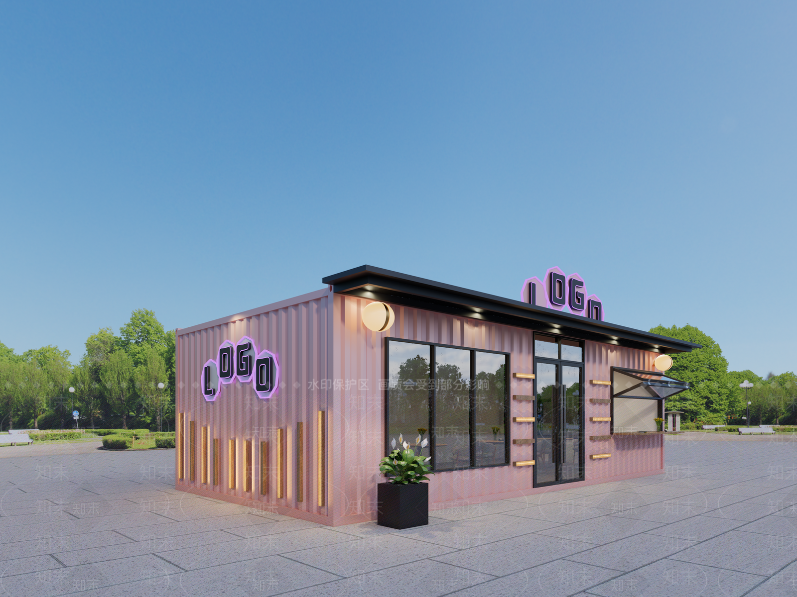 现代奶茶店SU模型下载【ID:1191754838】