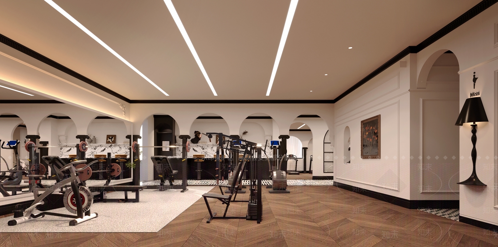 法式健身房3D模型下载【ID:1191755142】