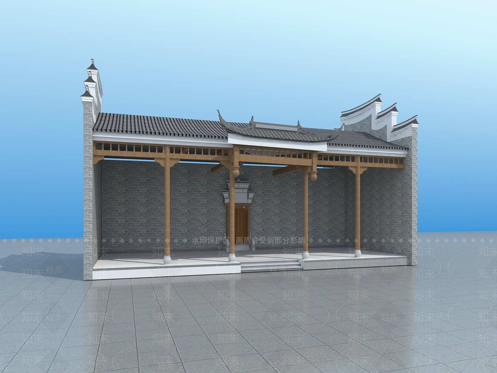 中式其他文体建筑3D模型下载【ID:1191755041】