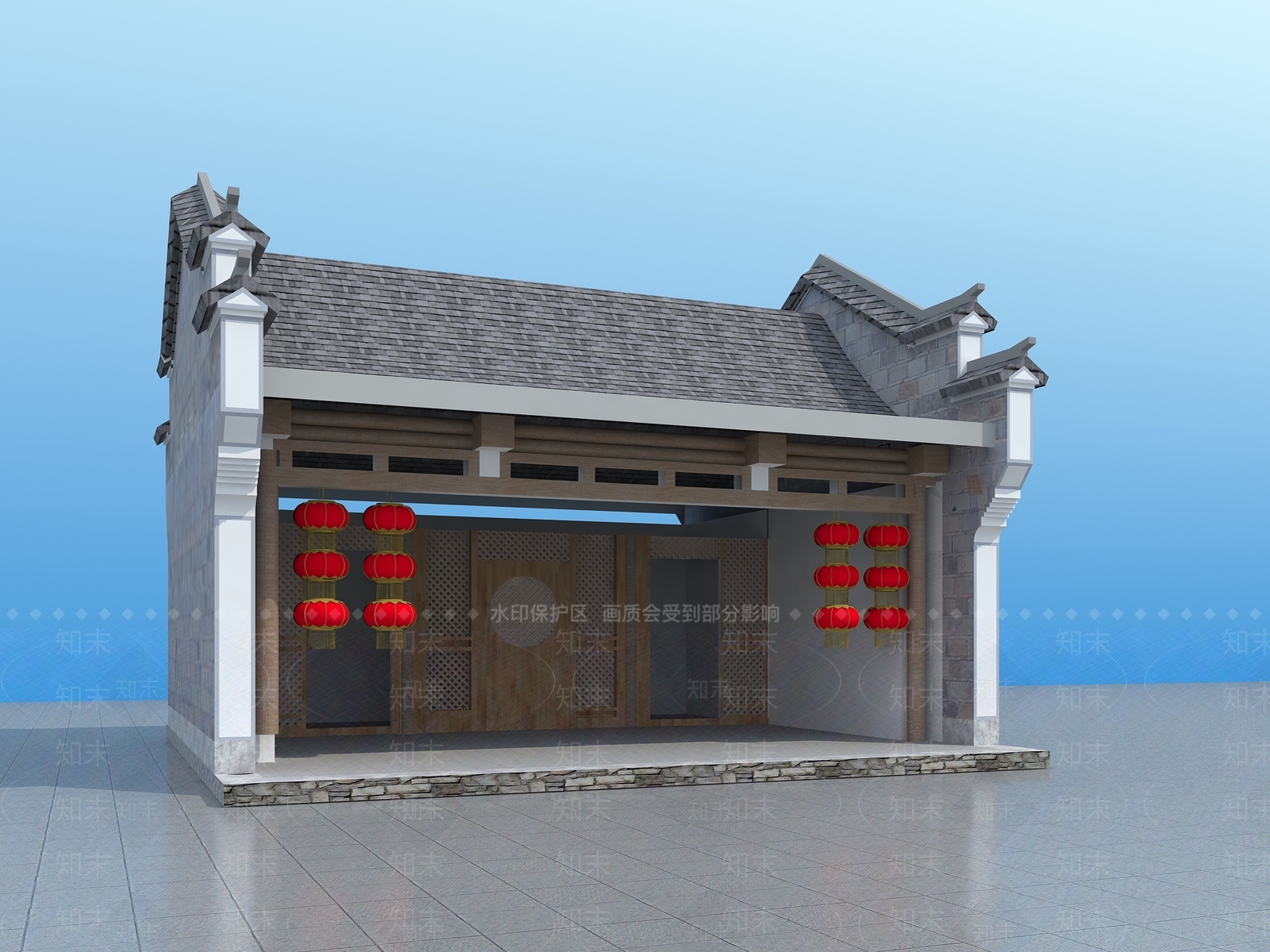 中式其他文体建筑3D模型下载【ID:1191755261】