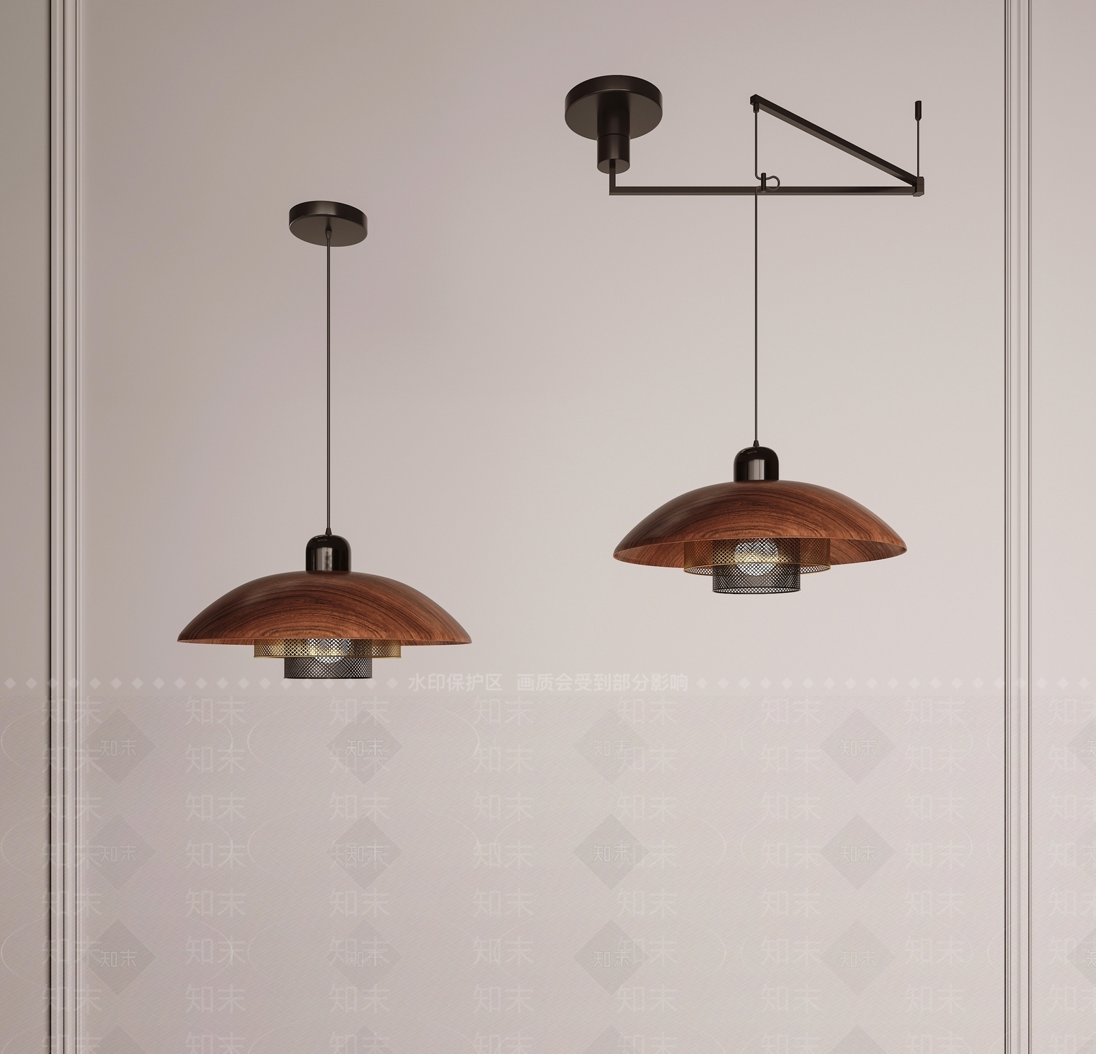 中古原木吊灯3D模型下载【ID:1191755444】