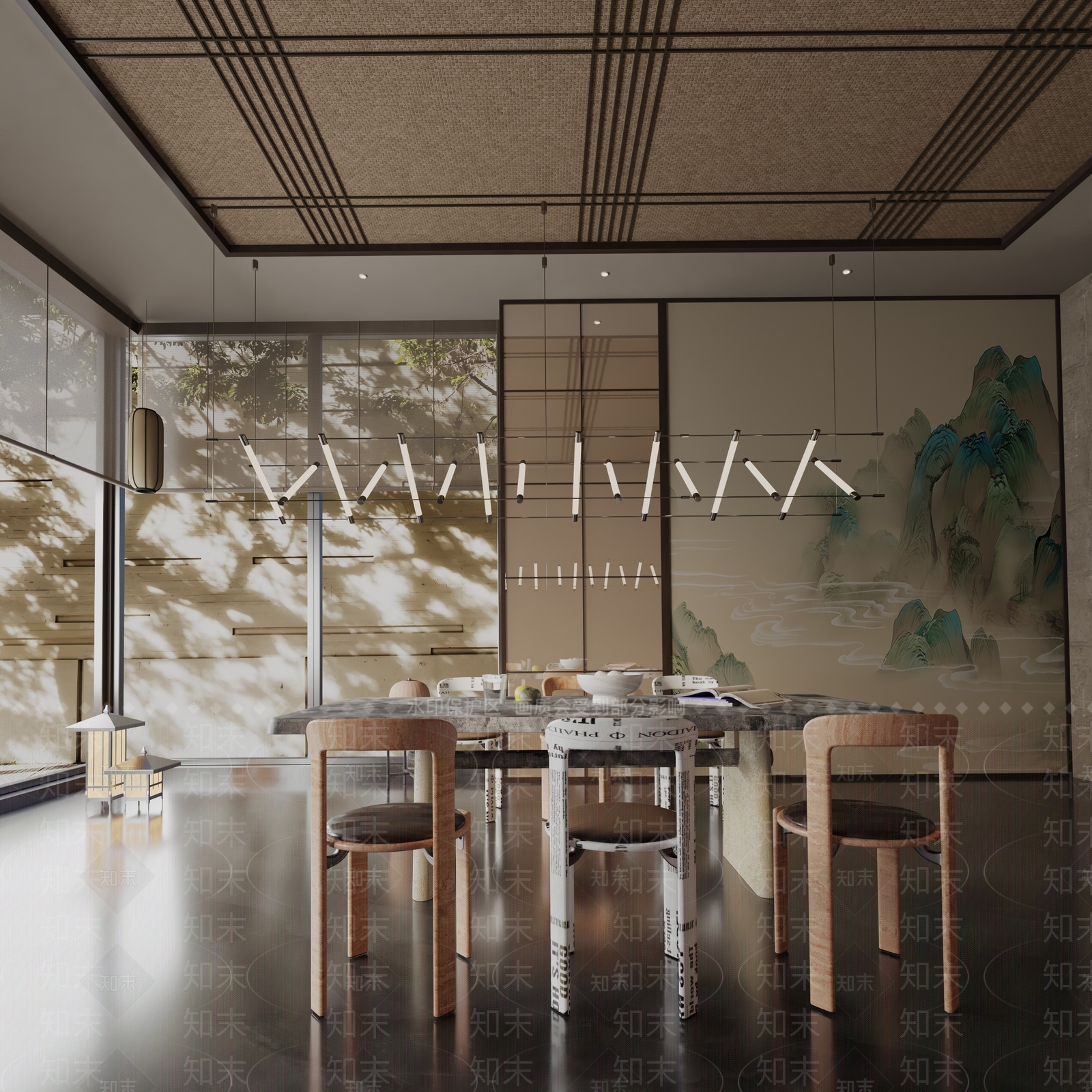 现代餐桌3D模型下载【ID:1191755867】