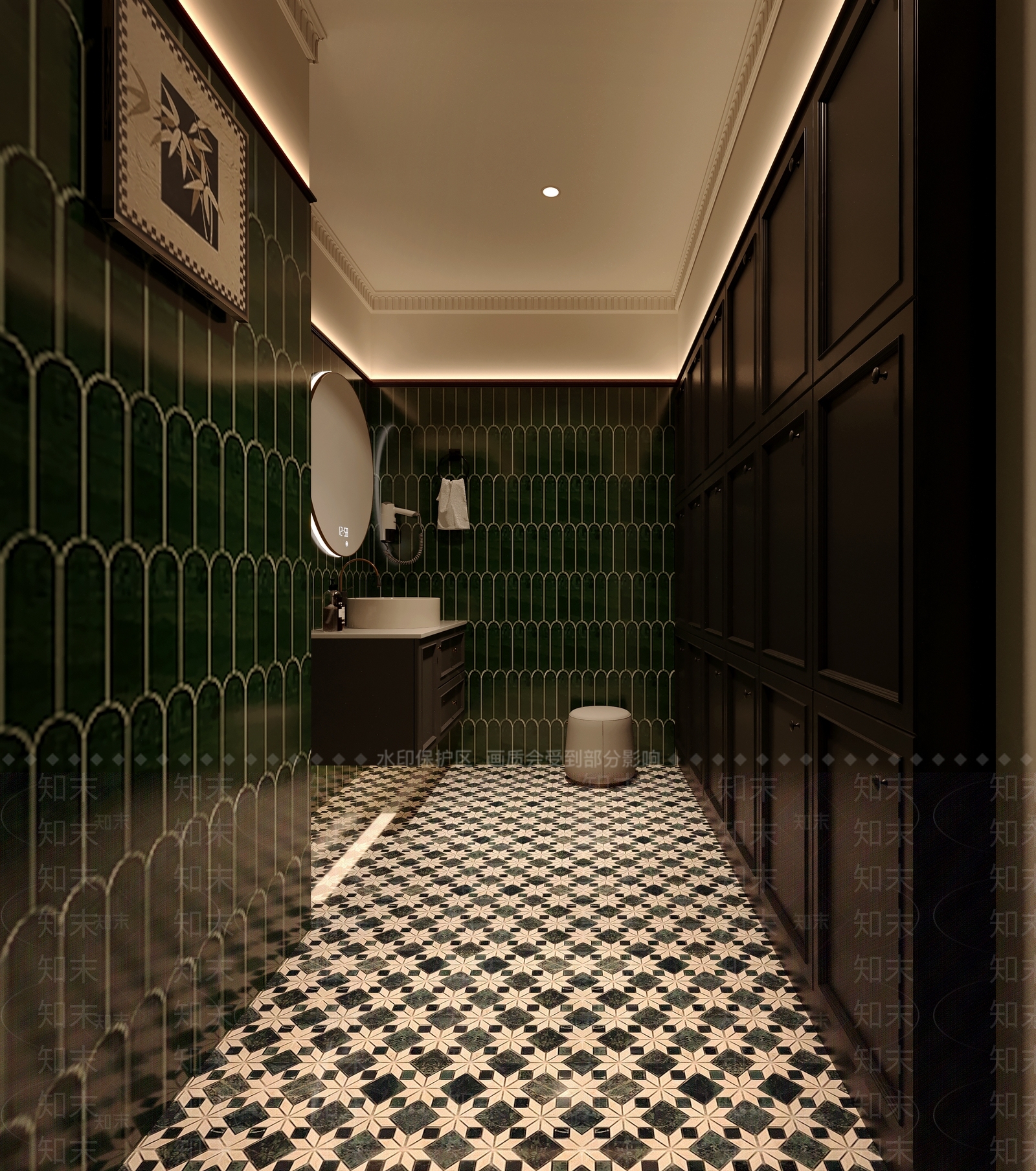法式现代更衣室3D模型下载【ID:1191756056】
