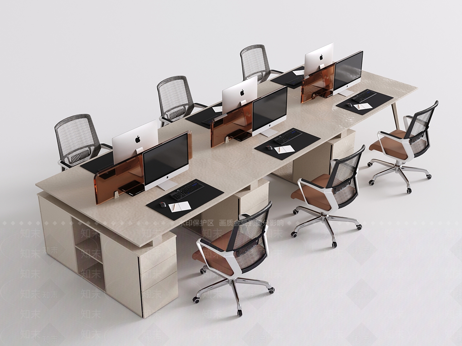 现代办公桌椅3D模型下载【ID:1191757003】