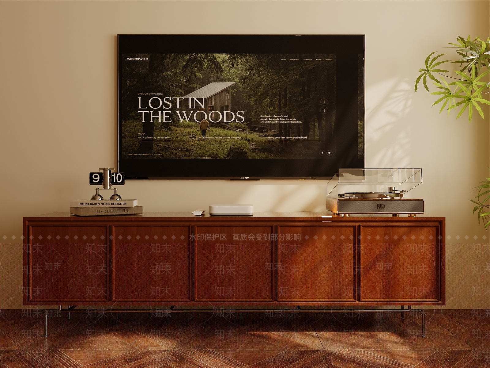 中古复古电视柜SU模型下载【ID:1191757626】