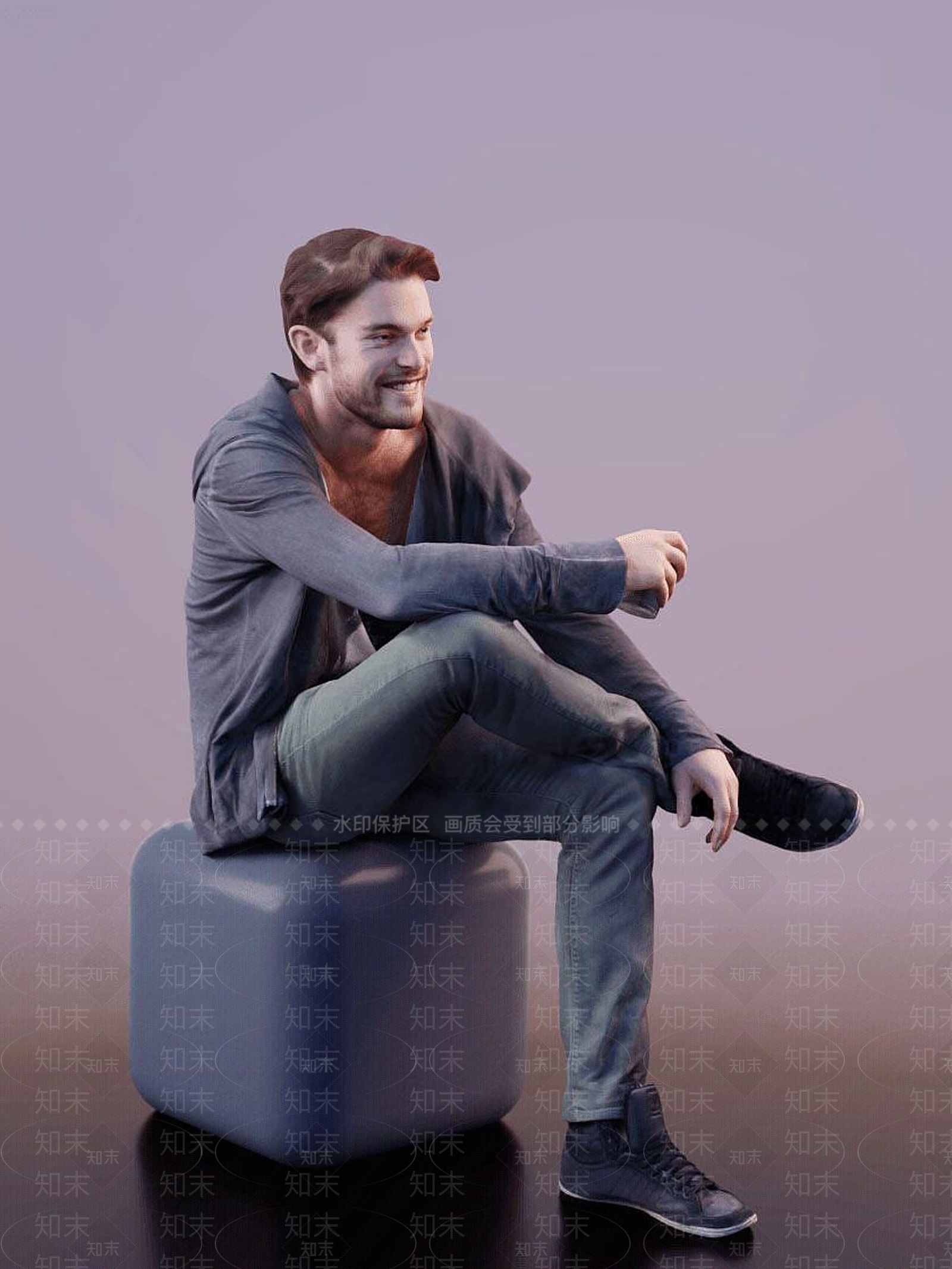 现代休闲人物3D模型下载【ID:1191757738】