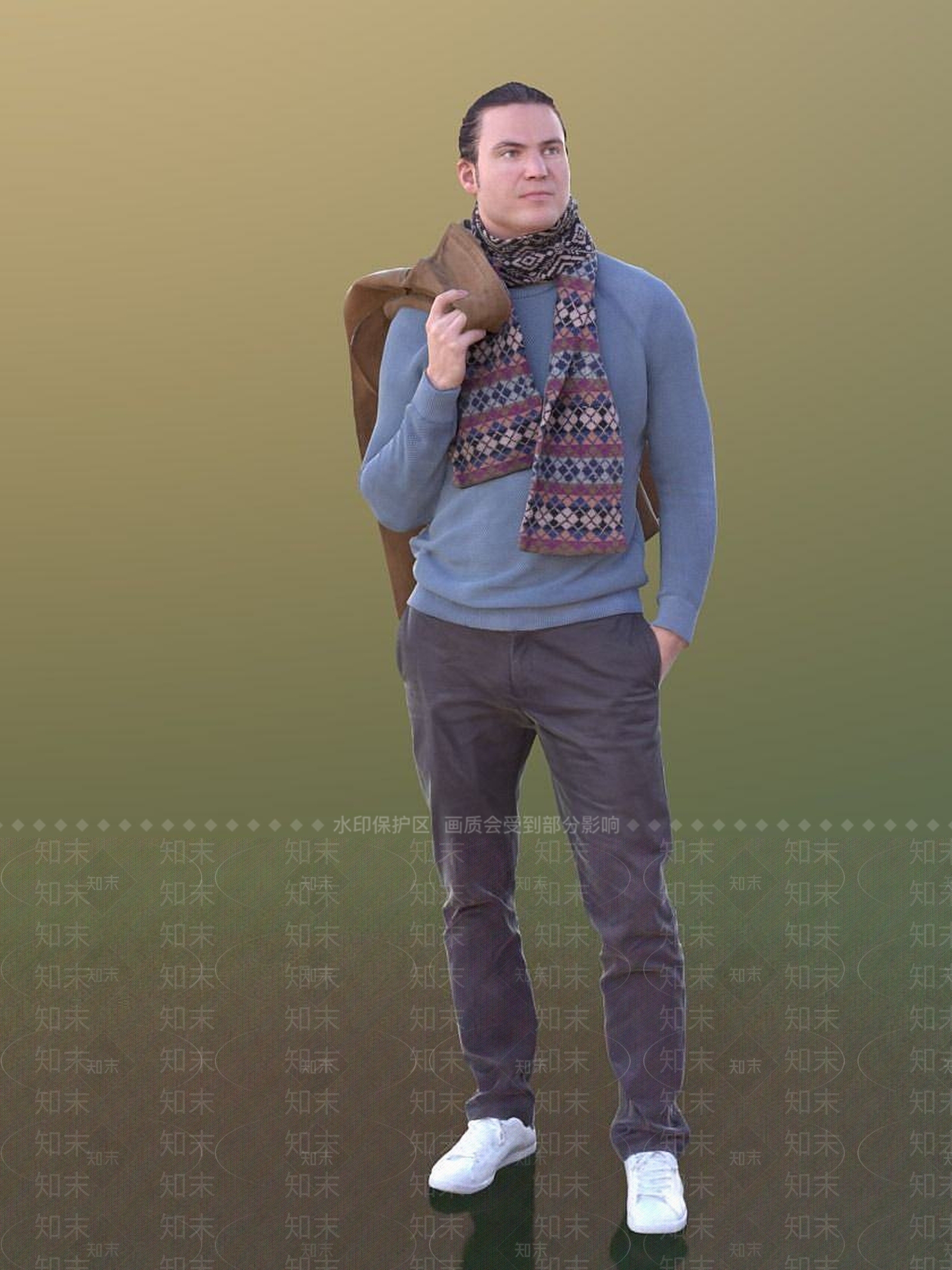 现代休闲人物3D模型下载【ID:1191758580】