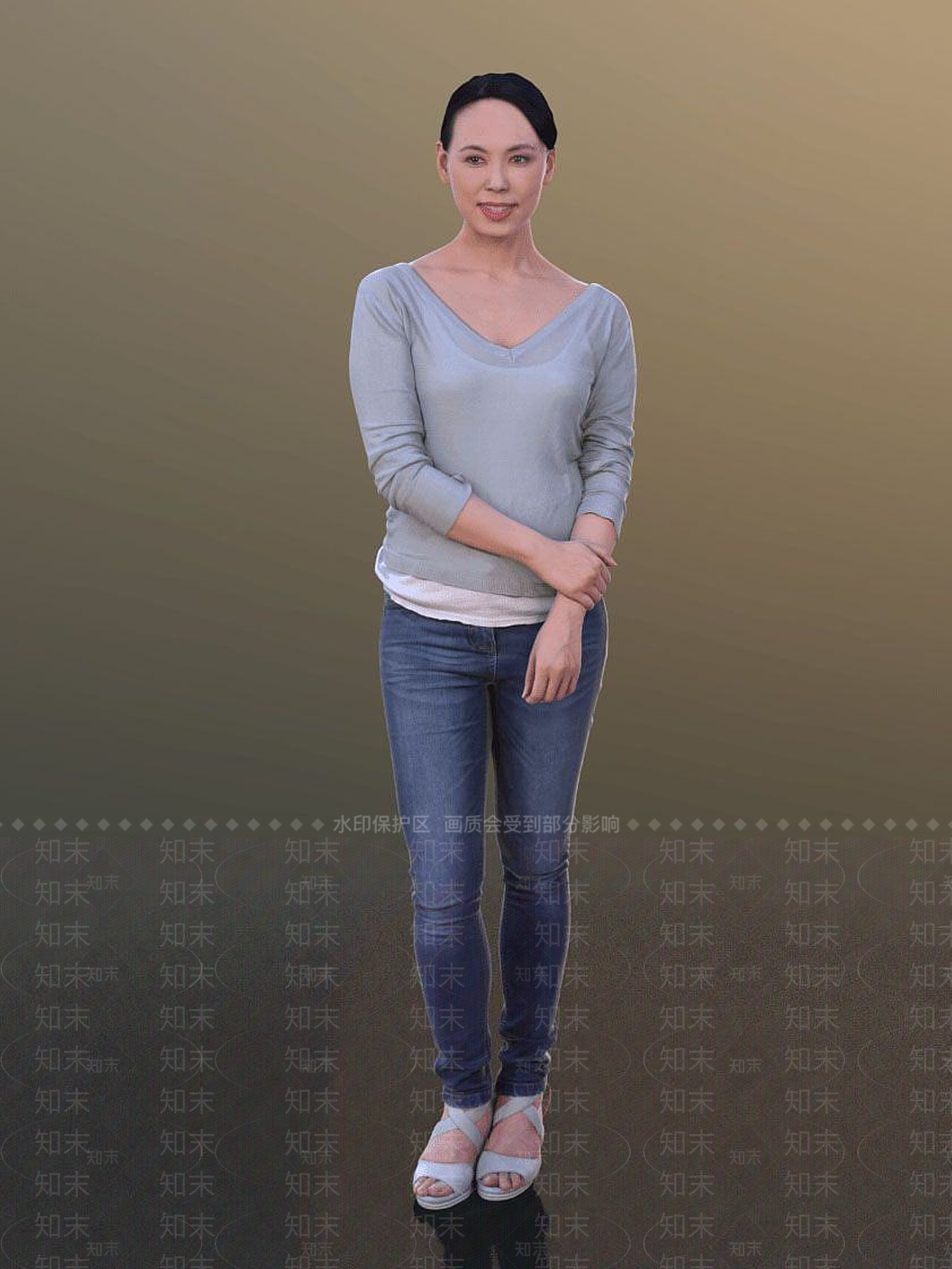现代休闲人物3D模型下载【ID:1191758522】