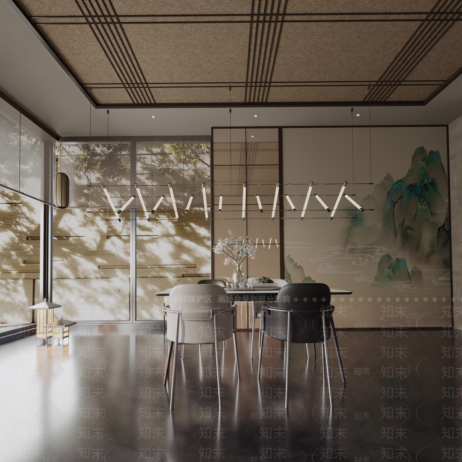现代餐桌3D模型下载【ID:1191758865】