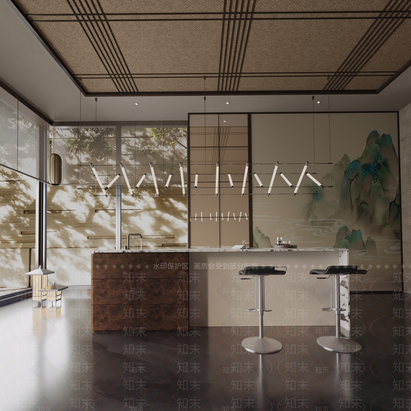 现代餐桌3D模型下载【ID:1191759667】