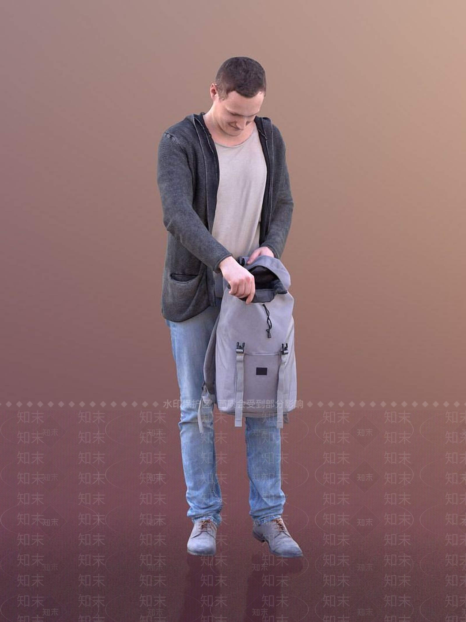 现代休闲人物3D模型下载【ID:1191759469】