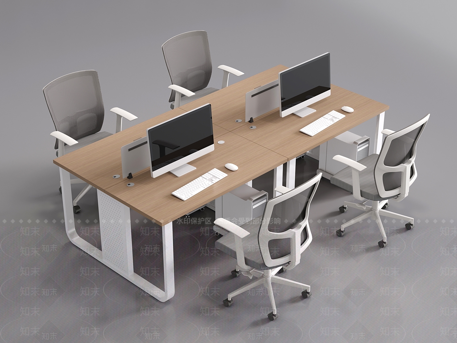 现代办公桌椅3D模型下载【ID:1191760134】