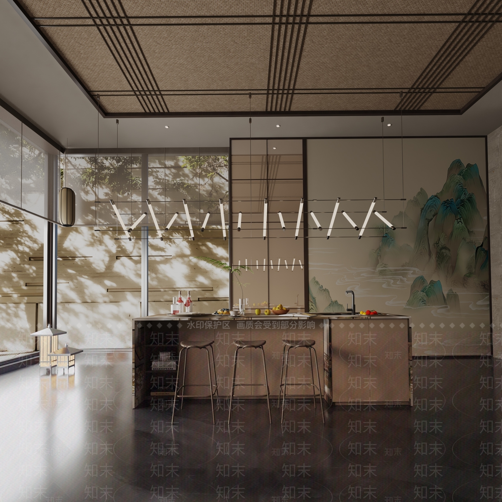 现代餐桌3D模型下载【ID:1191761725】