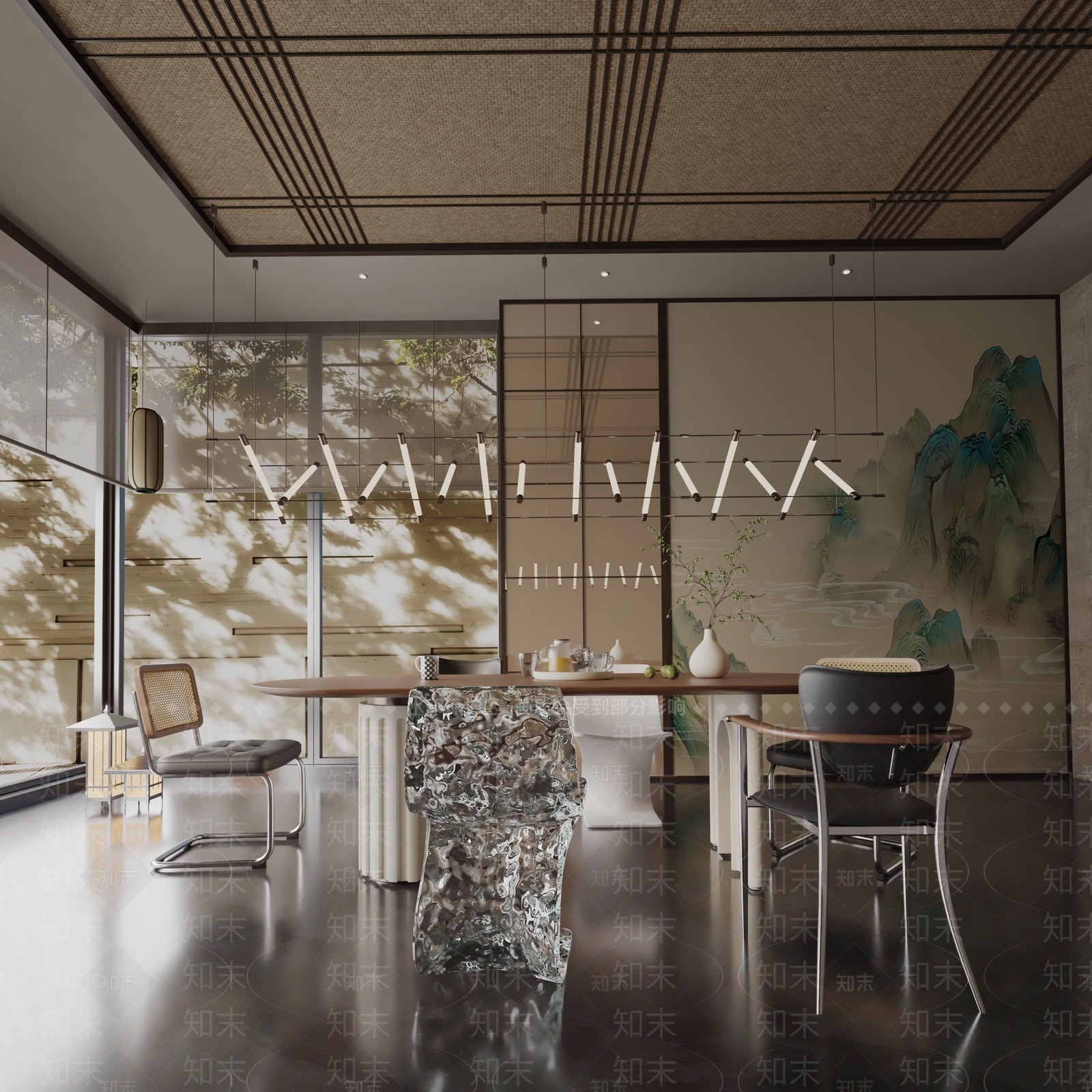 现代餐桌3D模型下载【ID:1191763199】