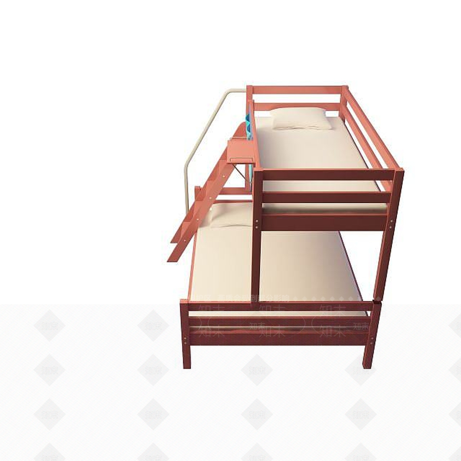 现代双人床3D模型下载【ID:1199366401】