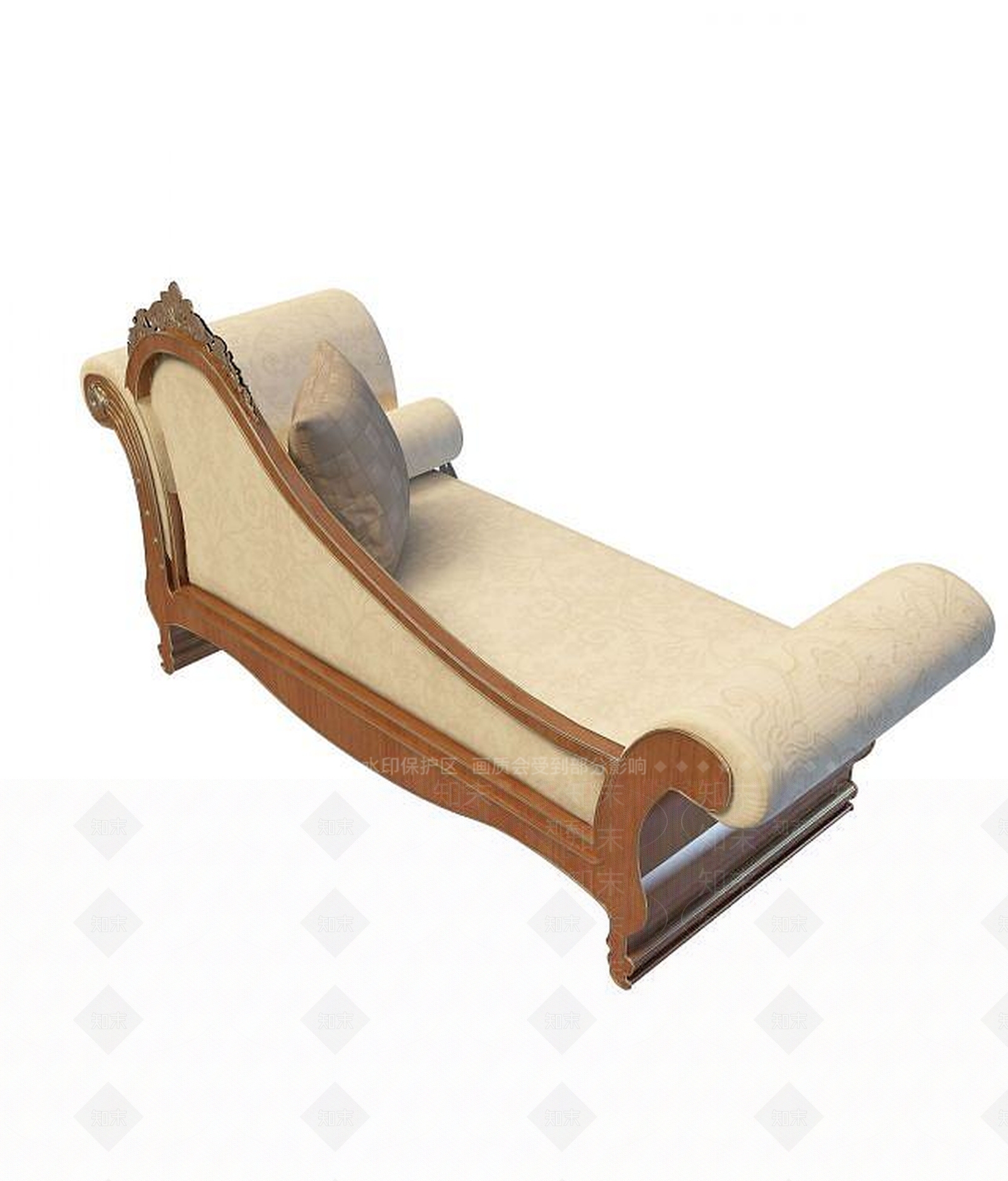 欧式古典欧式奢华贵妃椅3D模型下载【ID:1191765598】
