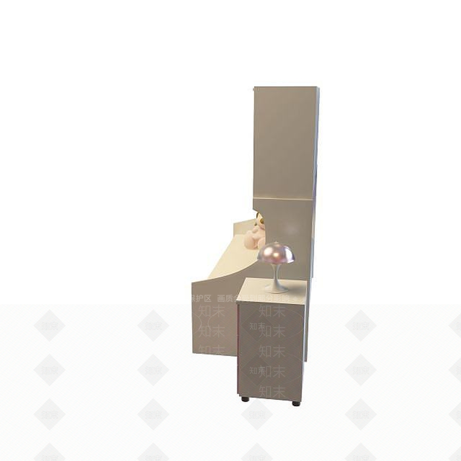 现代双人床3D模型下载【ID:1199361775】