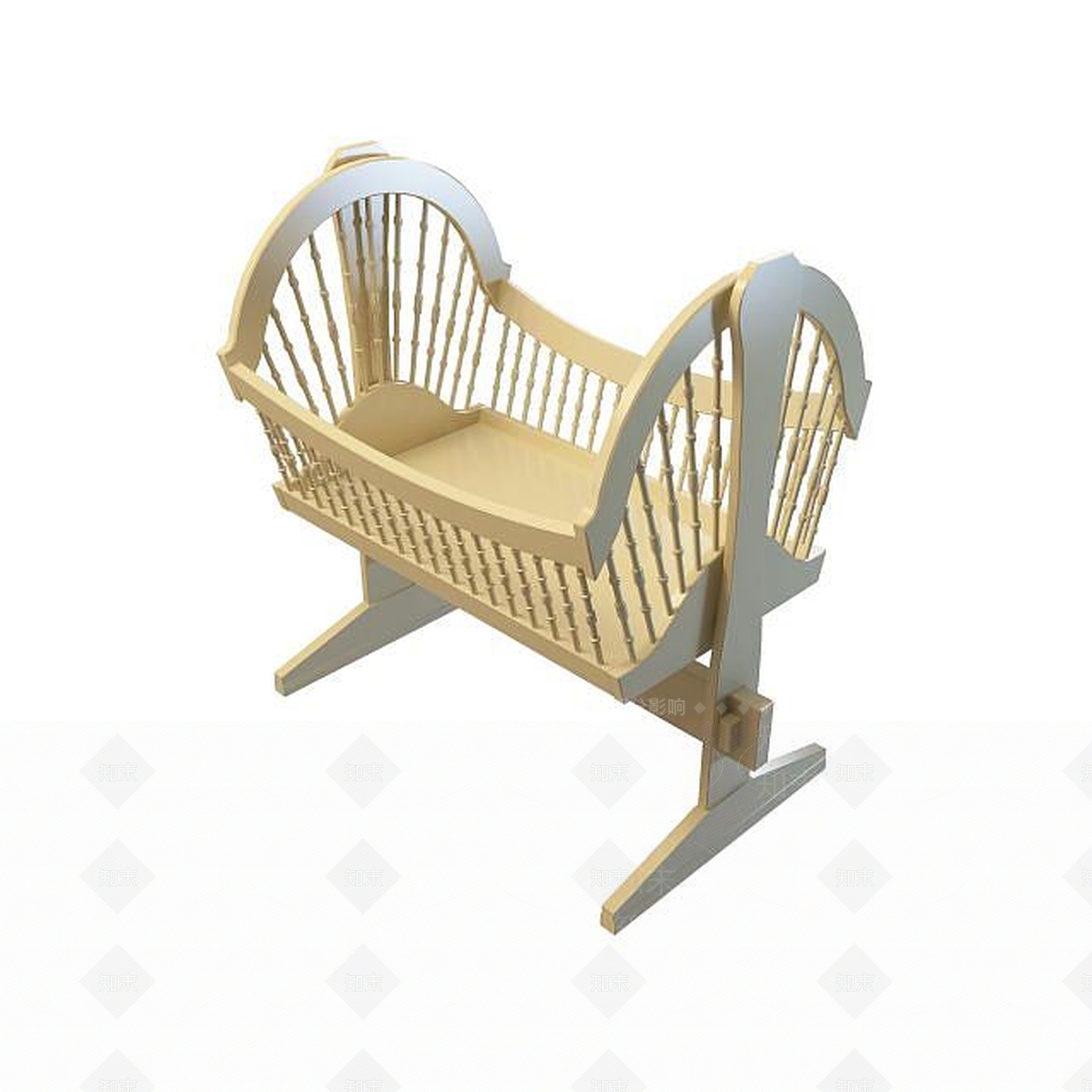 现代双人床3D模型下载【ID:1199361260】
