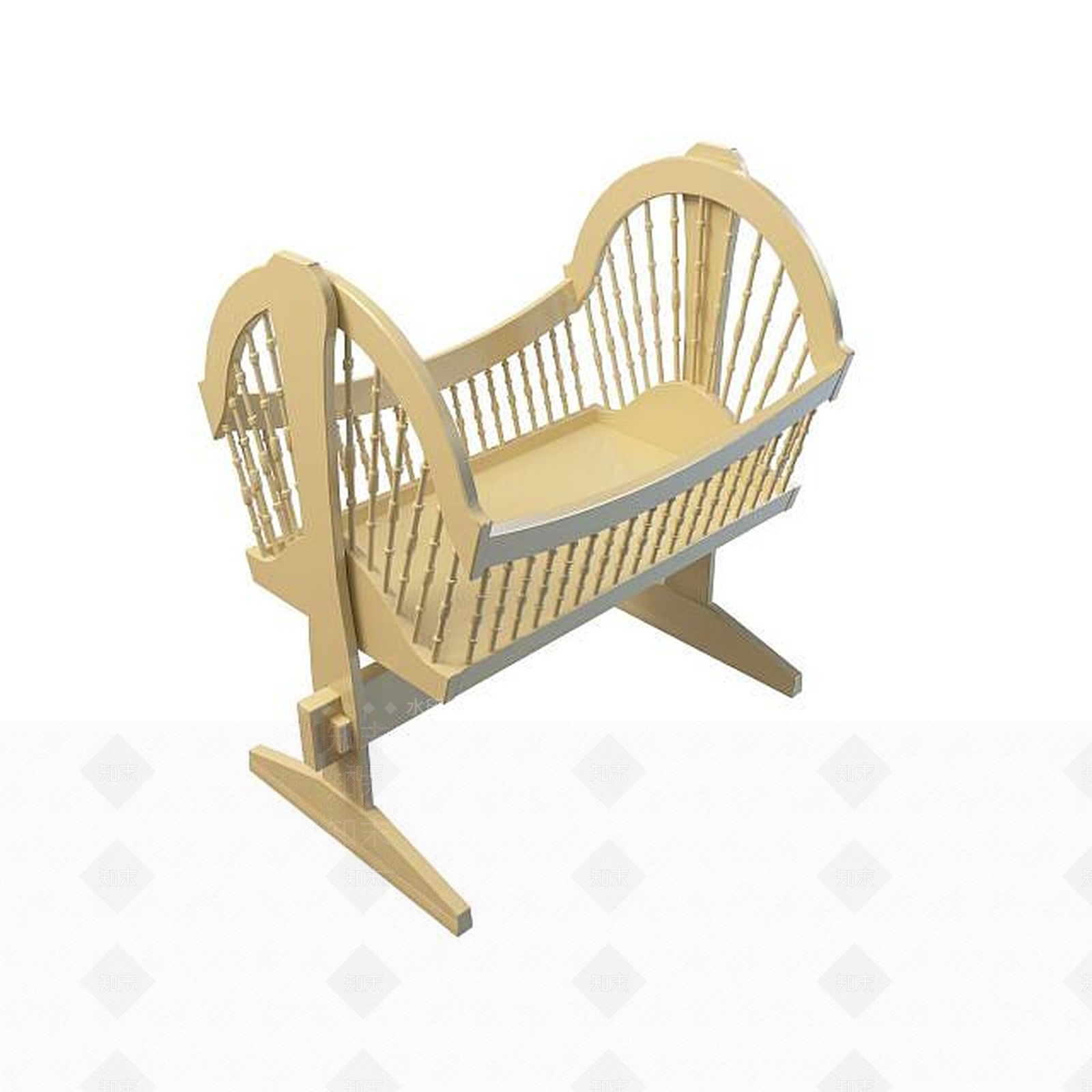 现代双人床3D模型下载【ID:1199361260】