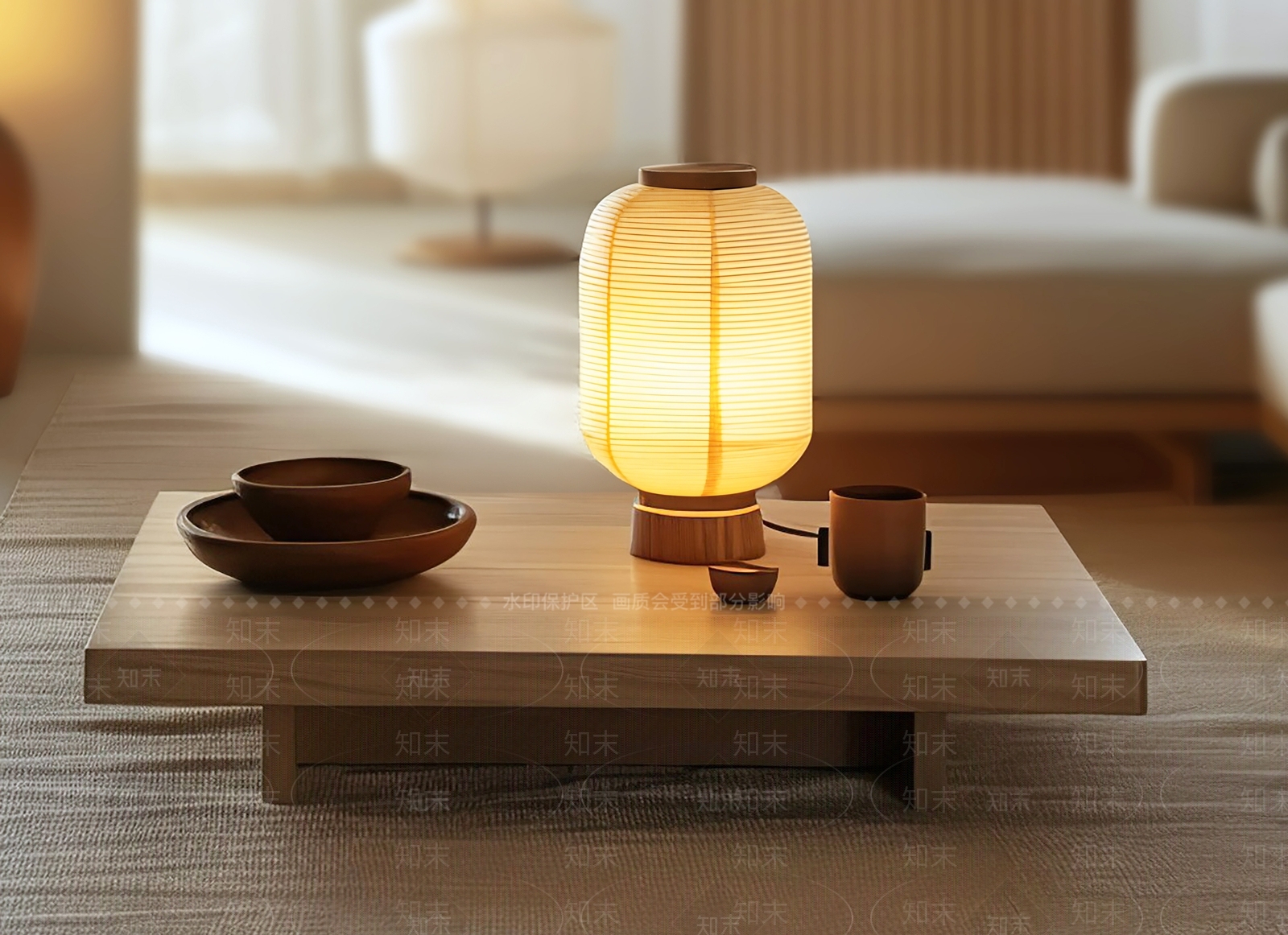 日式新中式台灯3D模型下载【ID:1191774875】