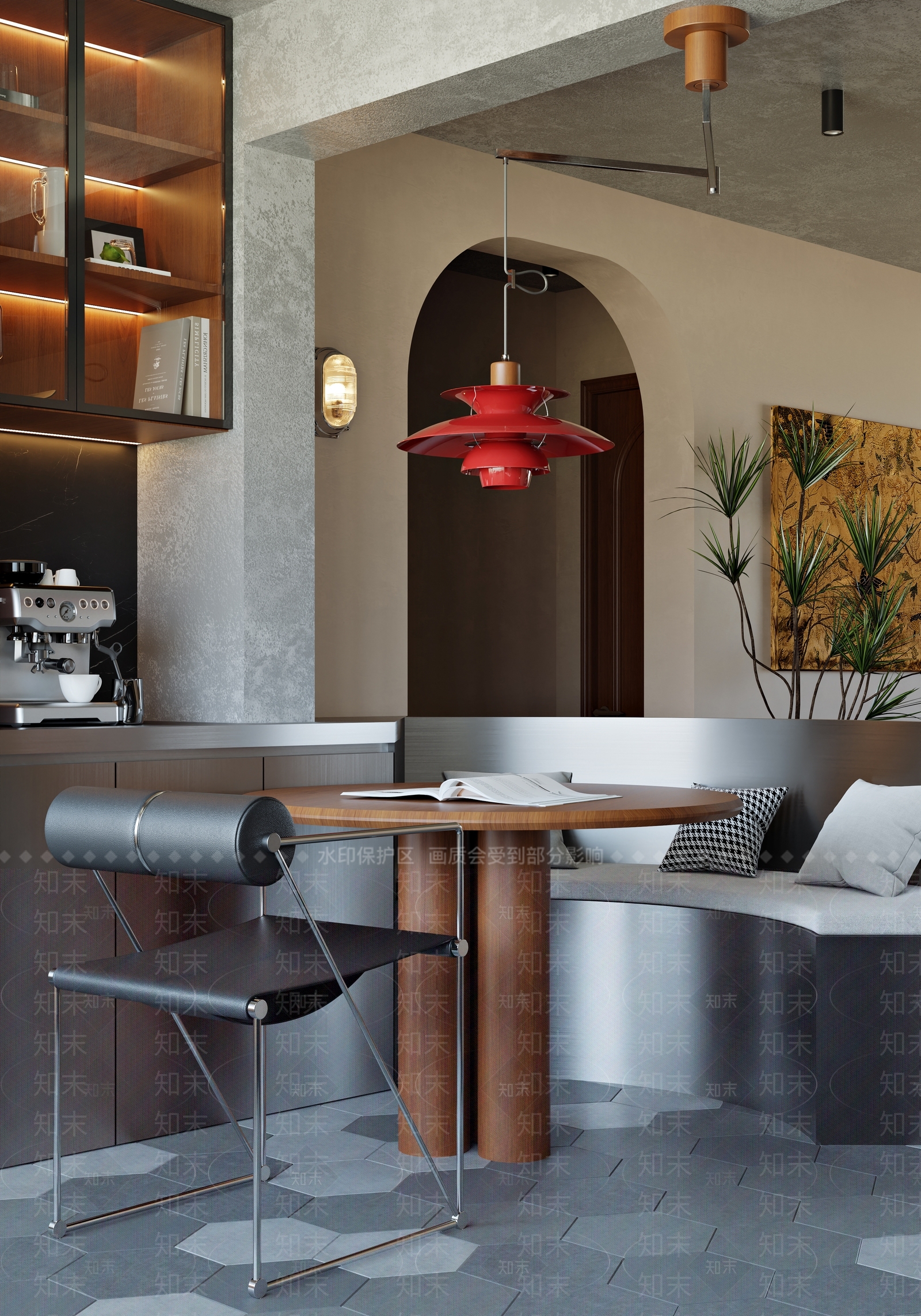 现代工业家居客厅3D模型下载【ID:1191776004】