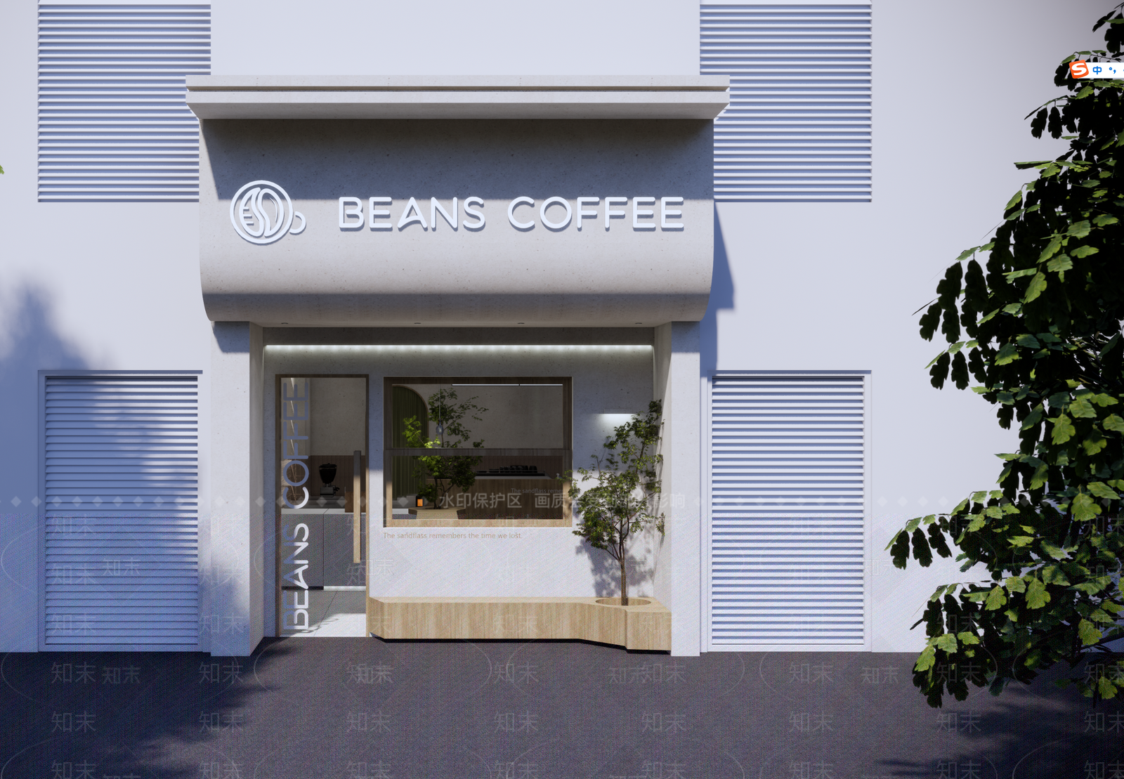 日式奶油奶茶店SU模型下载【ID:1191776851】