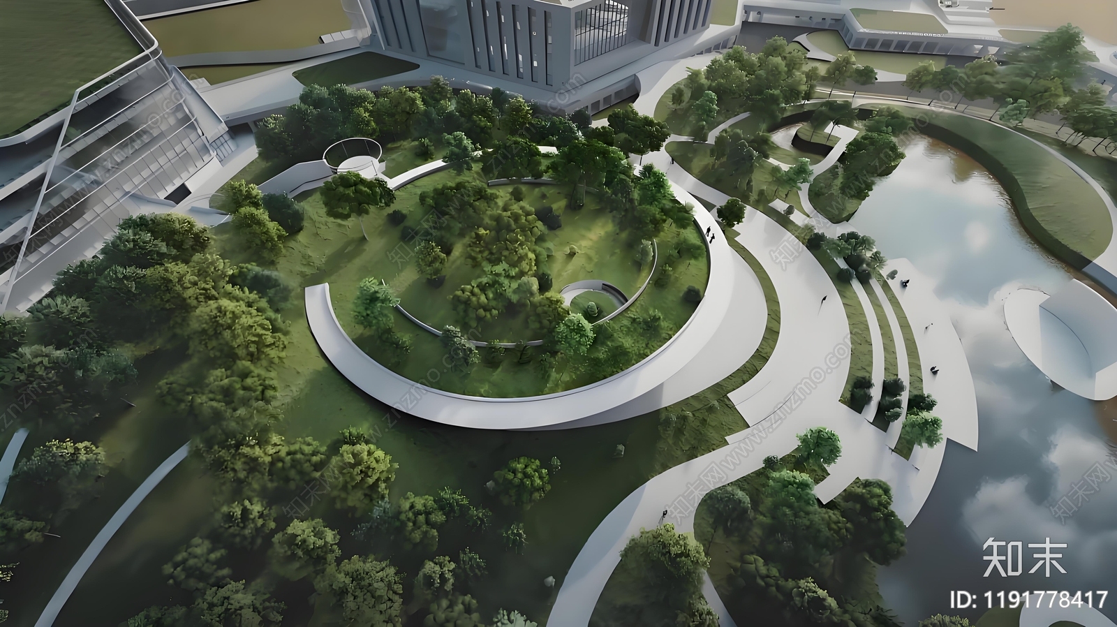 现代产业园建筑cad施工图下载【ID:1191778417】