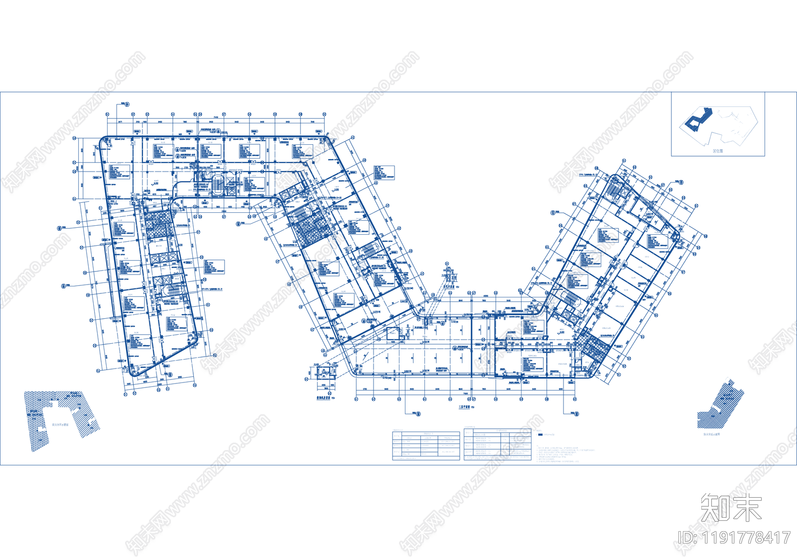 现代产业园建筑cad施工图下载【ID:1191778417】