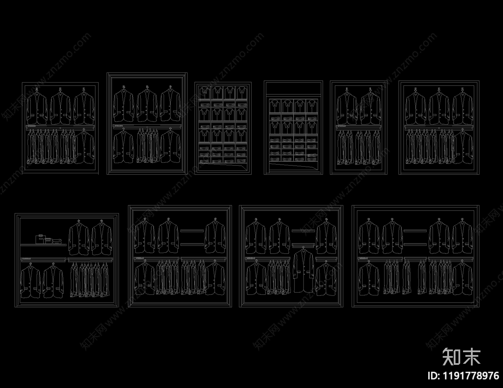 现代柜子施工图下载【ID:1191778976】